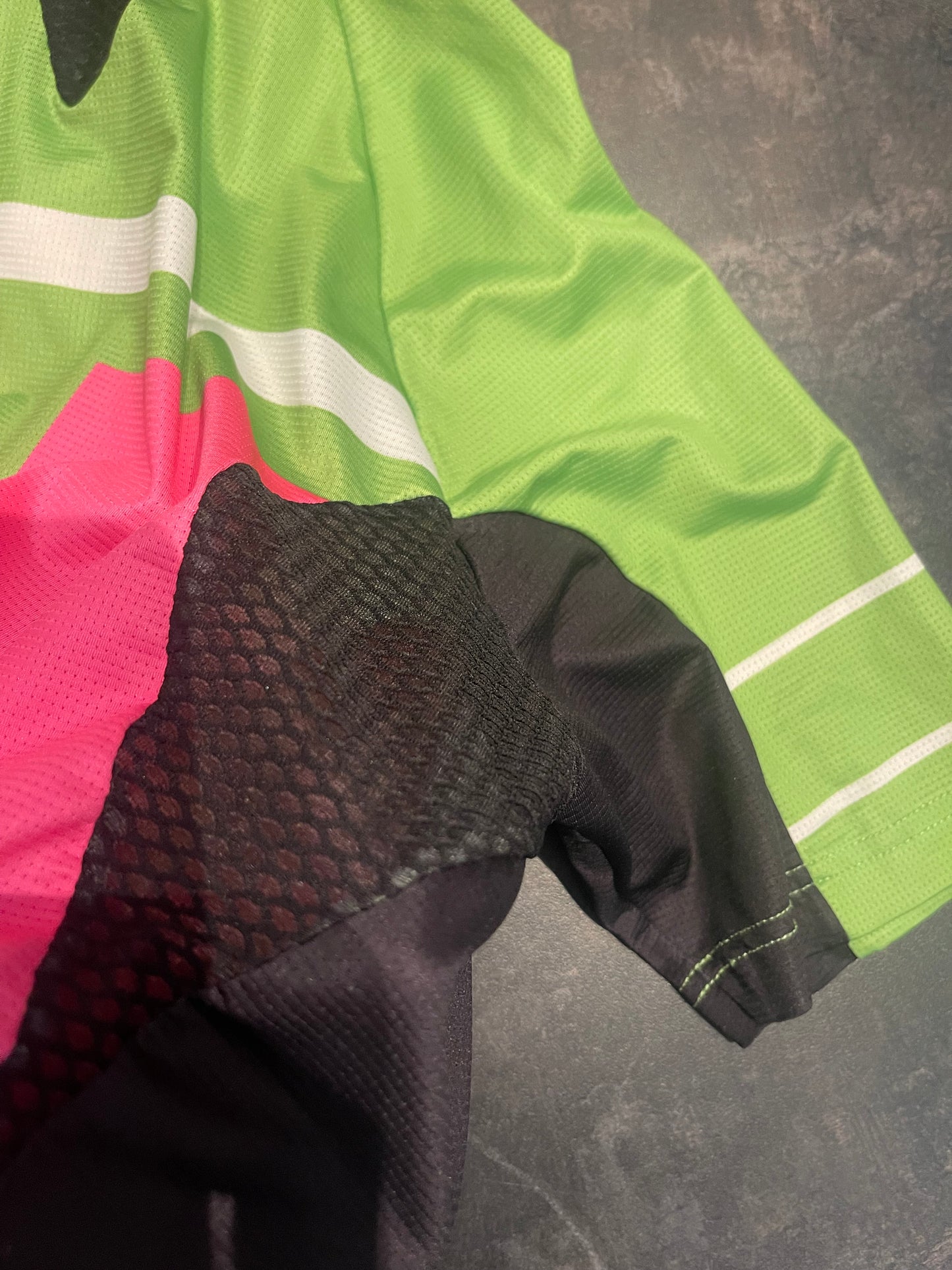 Full Zip Radtrikot  (XS Damen) pink grün Dos Caballos - wanderlich.com