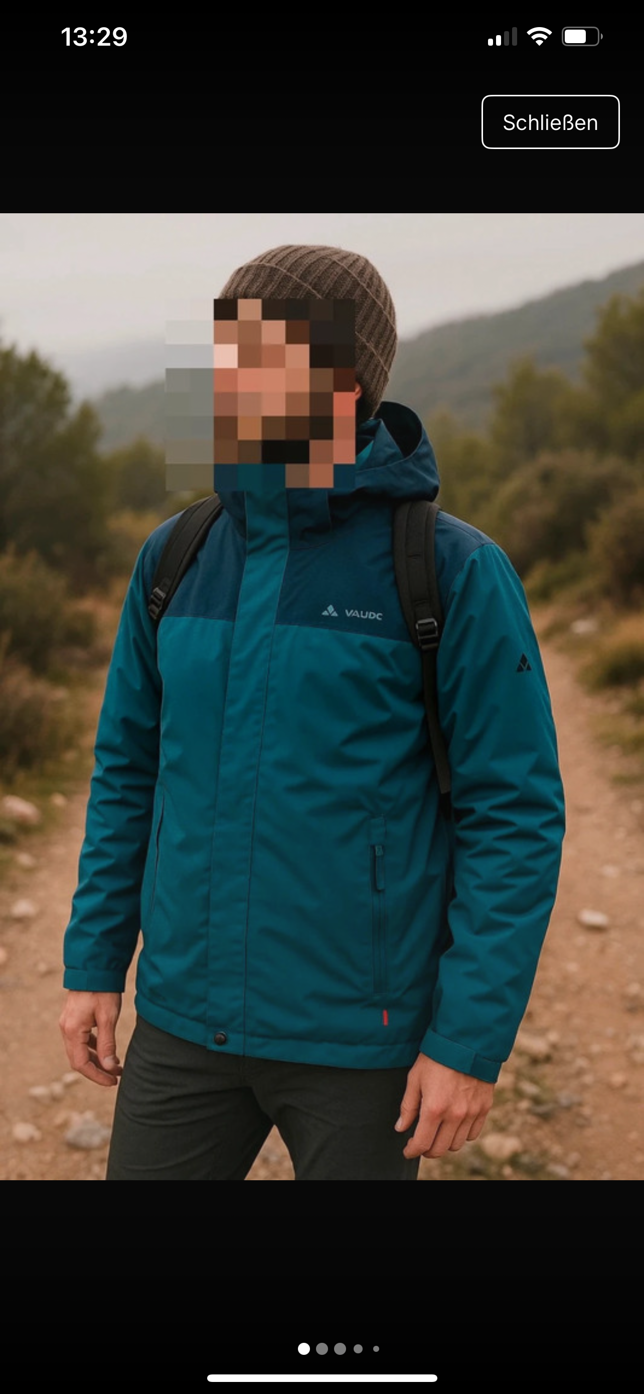 Regen Jacke von Vaude (L Herren ) blau