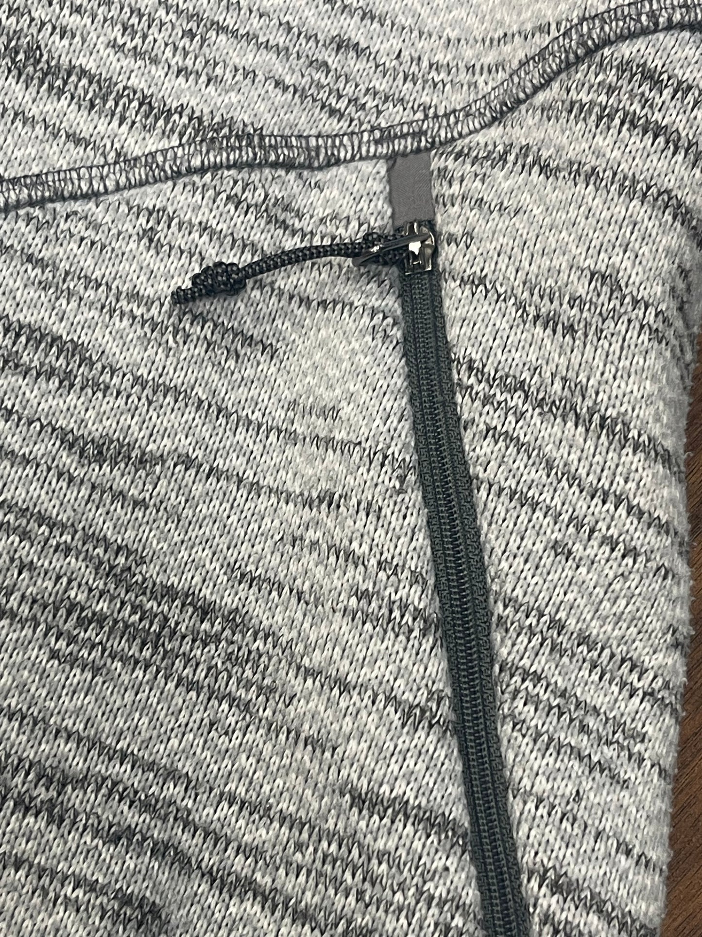 Fleece Jacke von Salewa (XS Damen) Kapuzenjacke Strickoptik grau