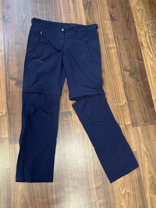 Zip Off Trekking Hose Vaude 2 in 1 (44/ XL Damen) marineblau