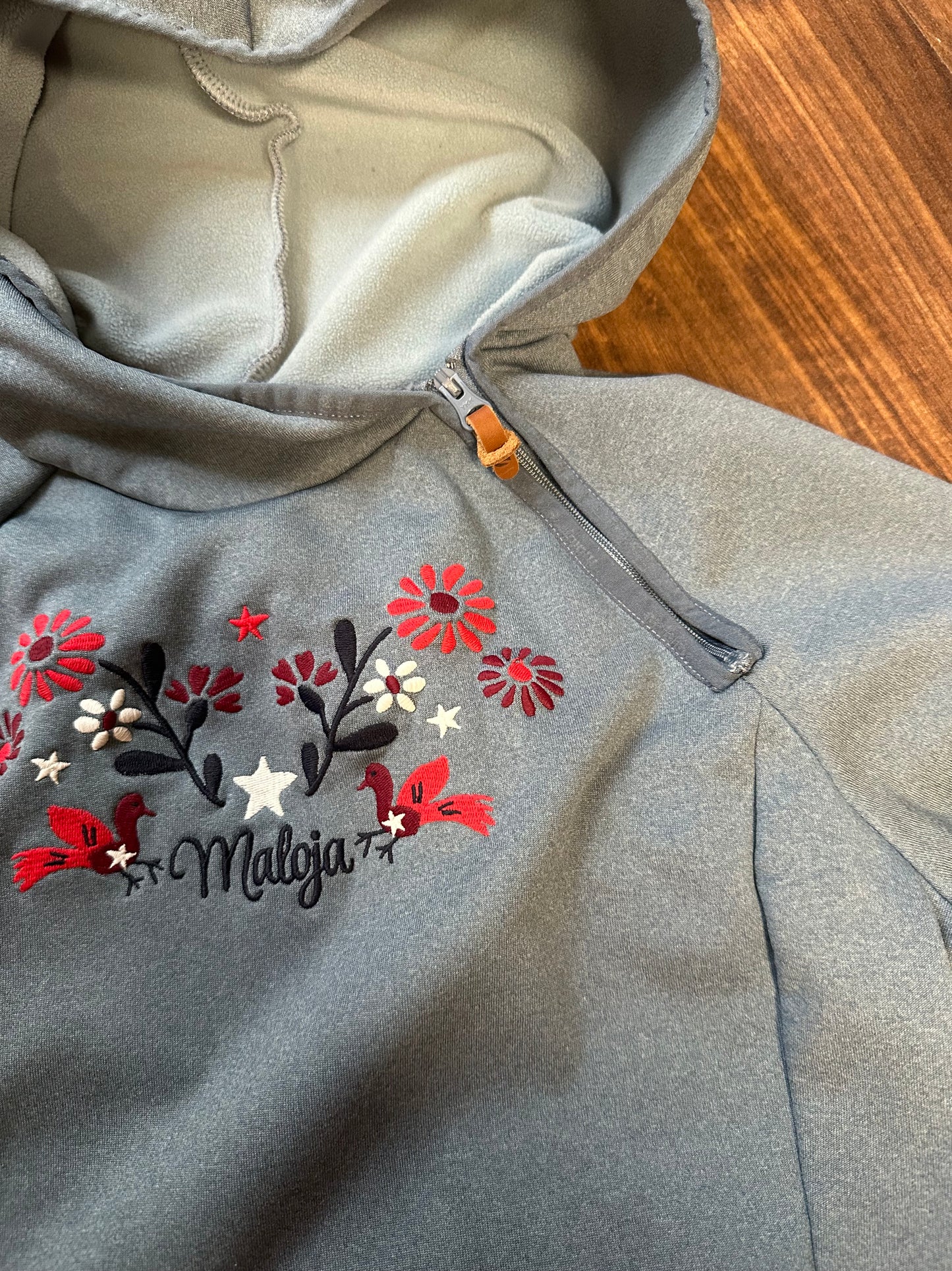 Hoodie von Maloja (M Damen ) Kapuzenpullover stahl-blau