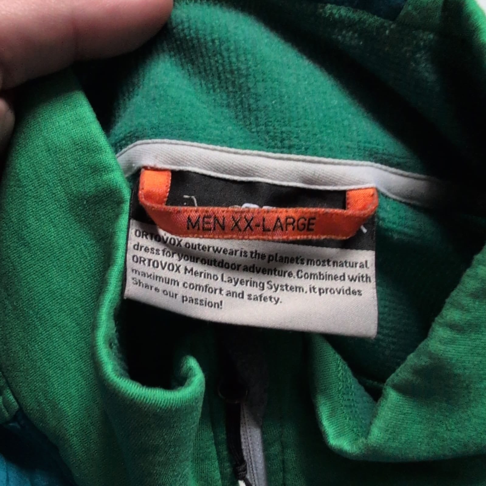 Ortovox Jacke Merino inside (XXL Herren) Hybrid grün-blau - wanderlich.com