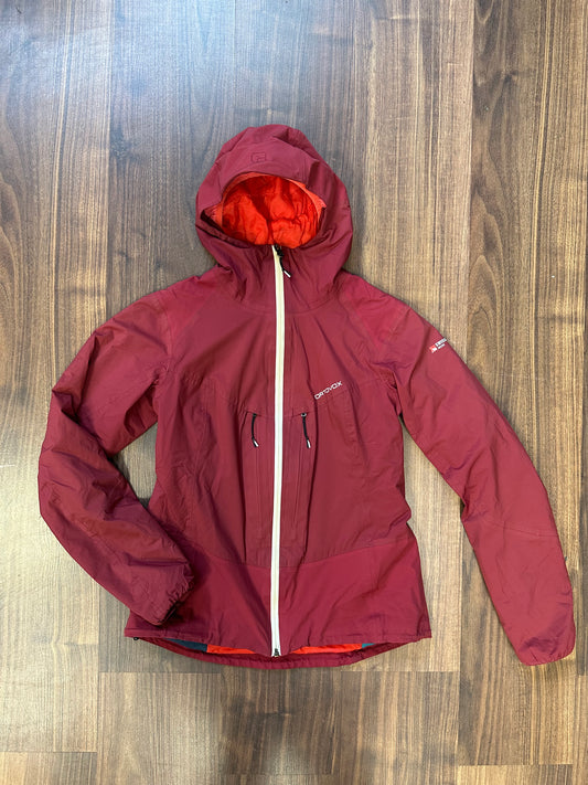 Wasserdichte Ortovox Jacke mit Wolle gefüttert (S Damen) bordeaux