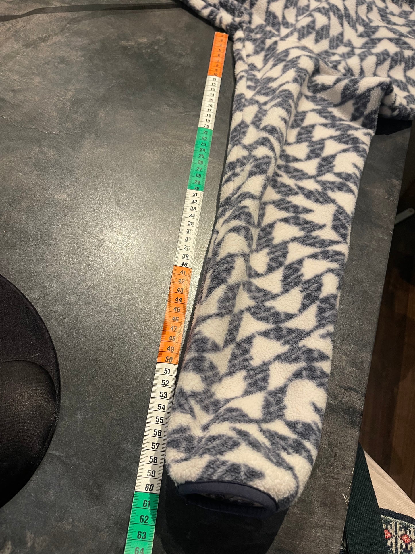 Fleece Pullover Patagonia Synchilla (S Herren / M Damen) Muster weiß grau