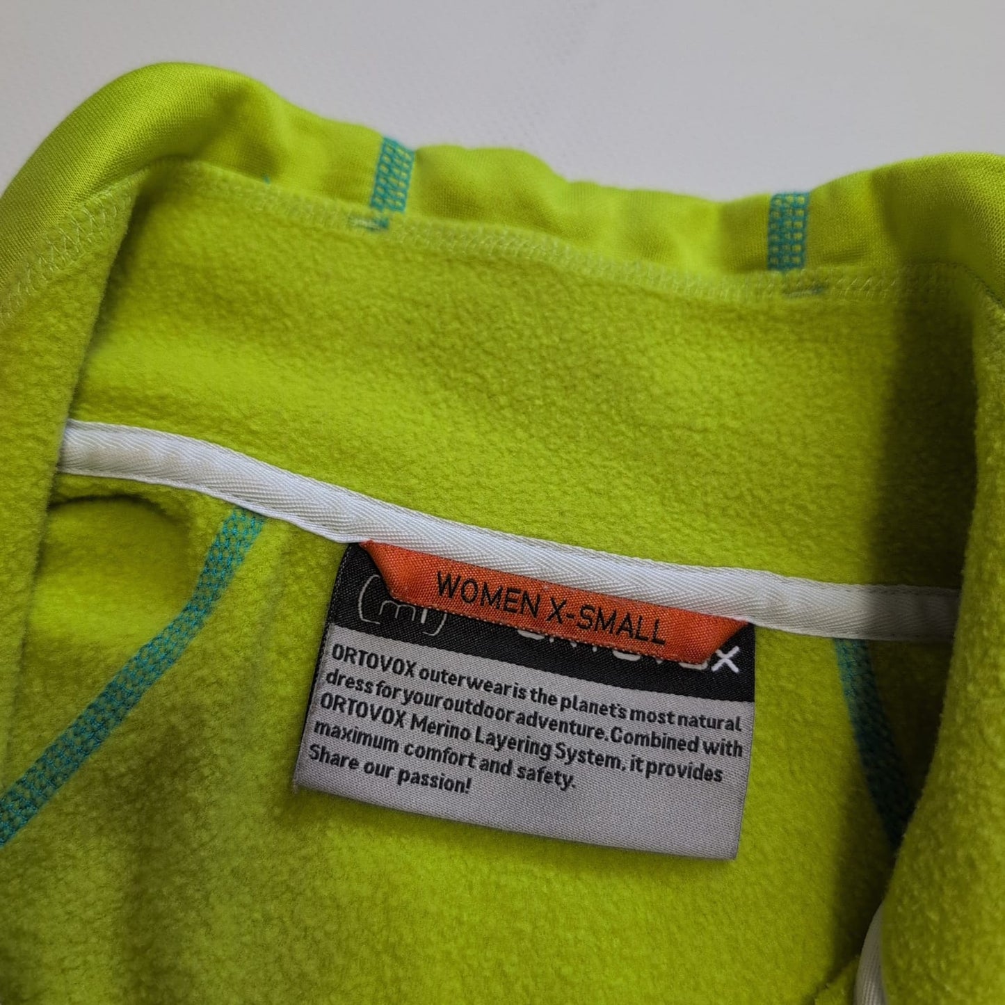 Ortovox Zipper Jacke Merino inside (XS Damen) neongrün