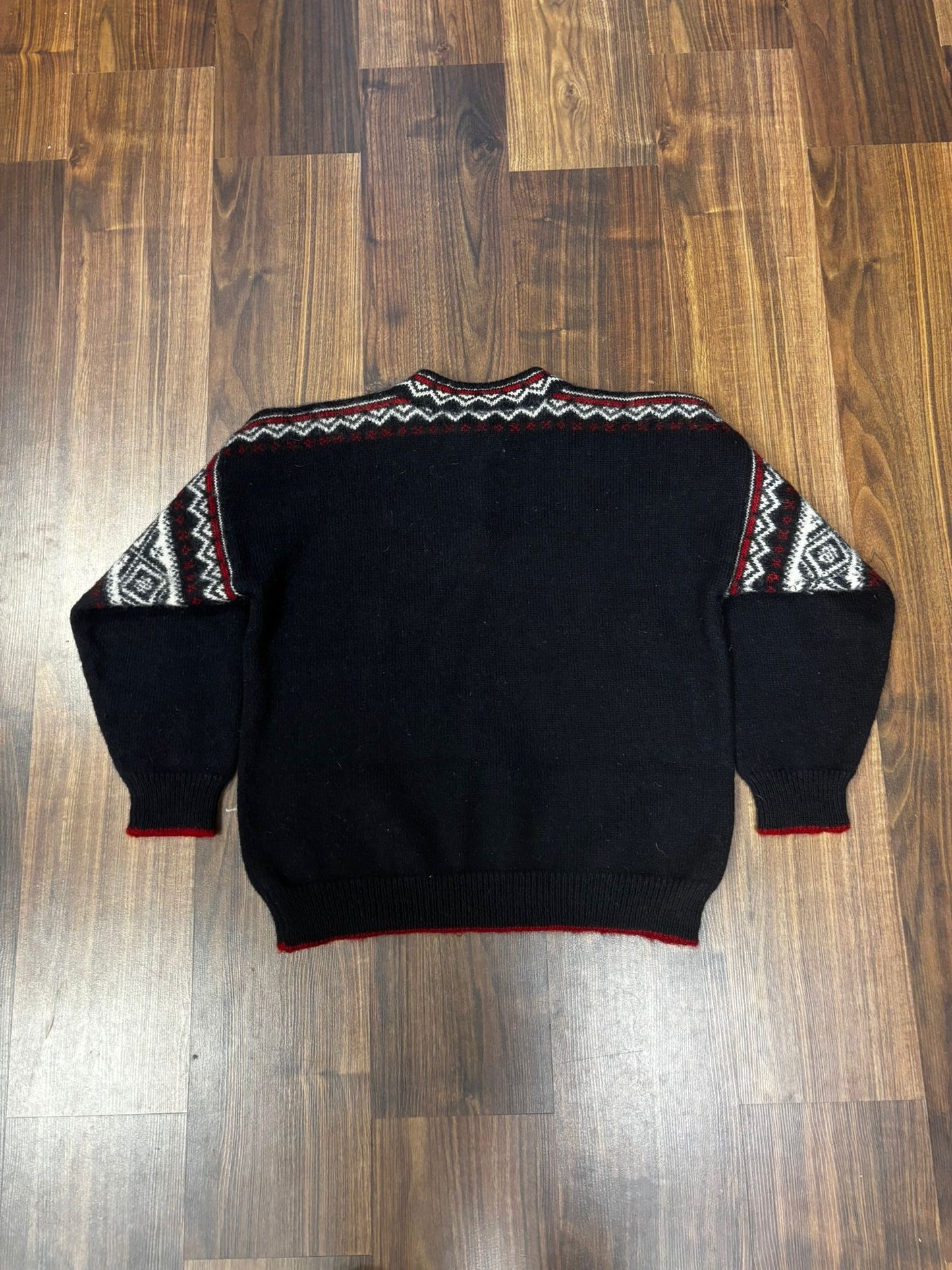 Strick Pullover Dale of Norway (M bis L Herren) Neck Zip schwarz Muster - wanderlich.com