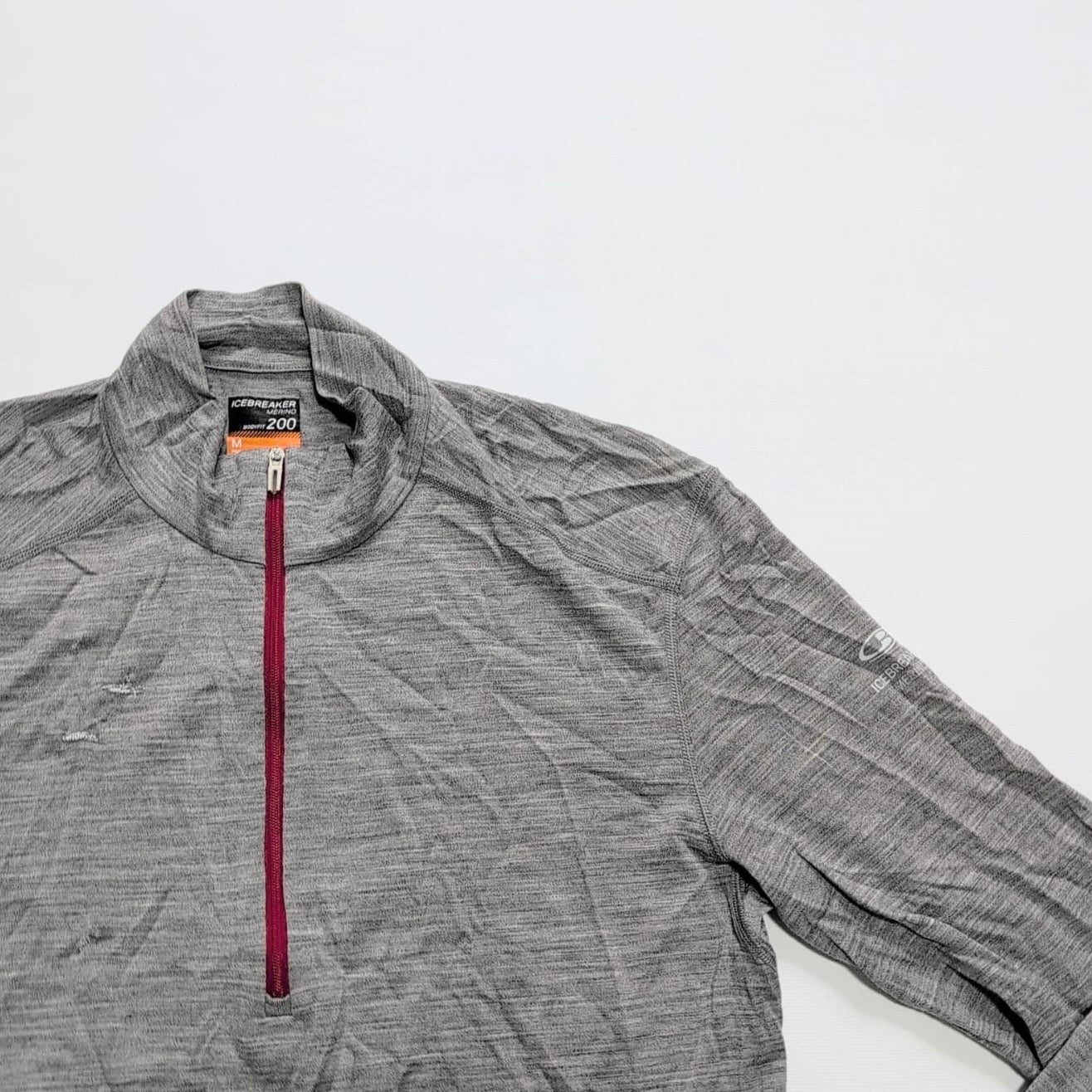 Longsleeve von Icebreaker Merino 200 (M Herren) Zip Shirt grau