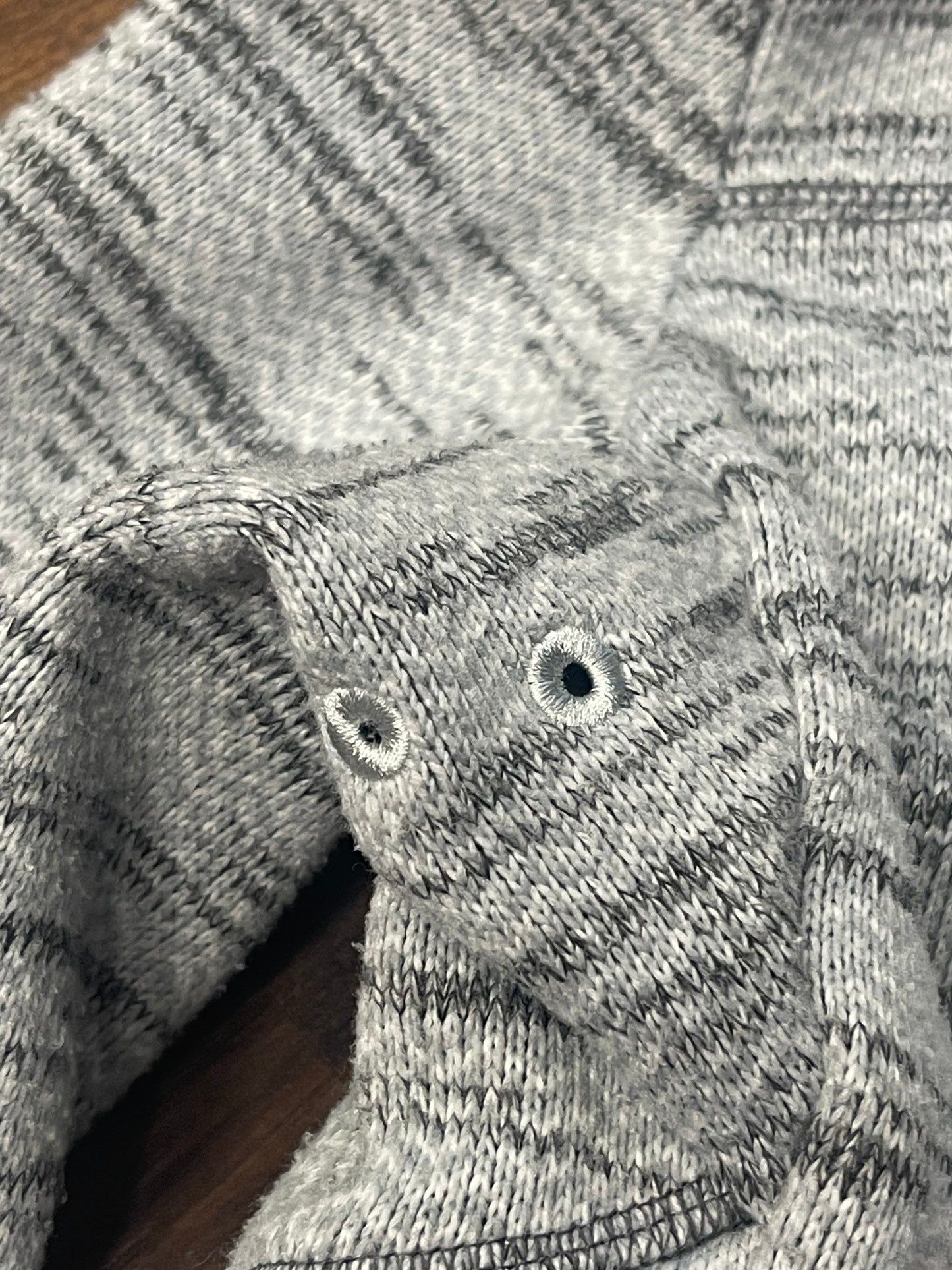 Fleece Jacke von Salewa (XS Damen) Kapuzenjacke Strickoptik grau