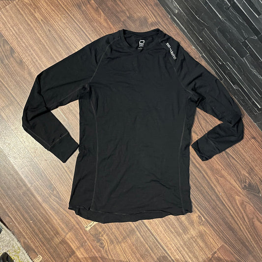 Merino Longsleeve (L Herren) Langarmshirt schwarz