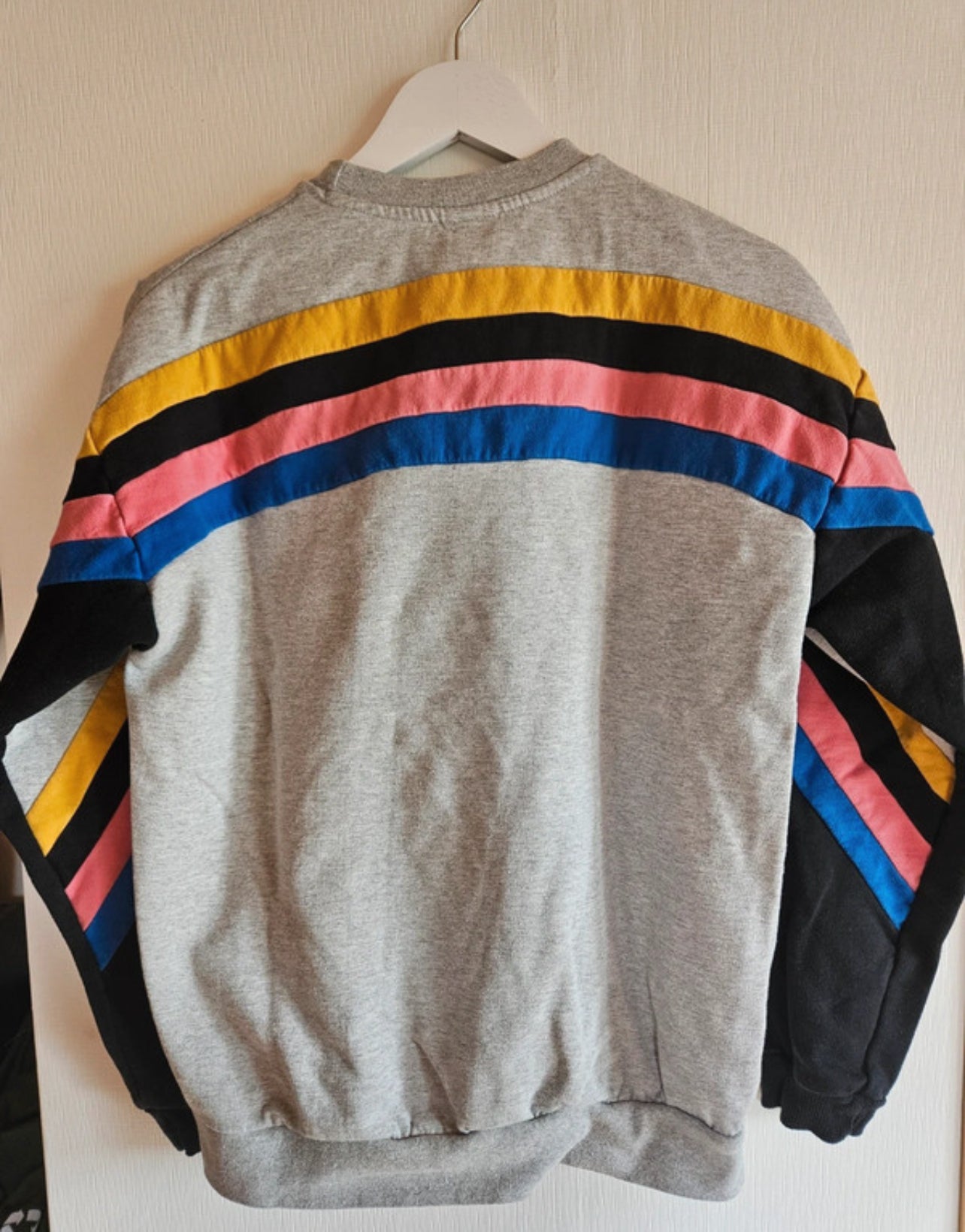 Kaotiko Pullover (S) 50% Baumwolle grau schwarz bunt