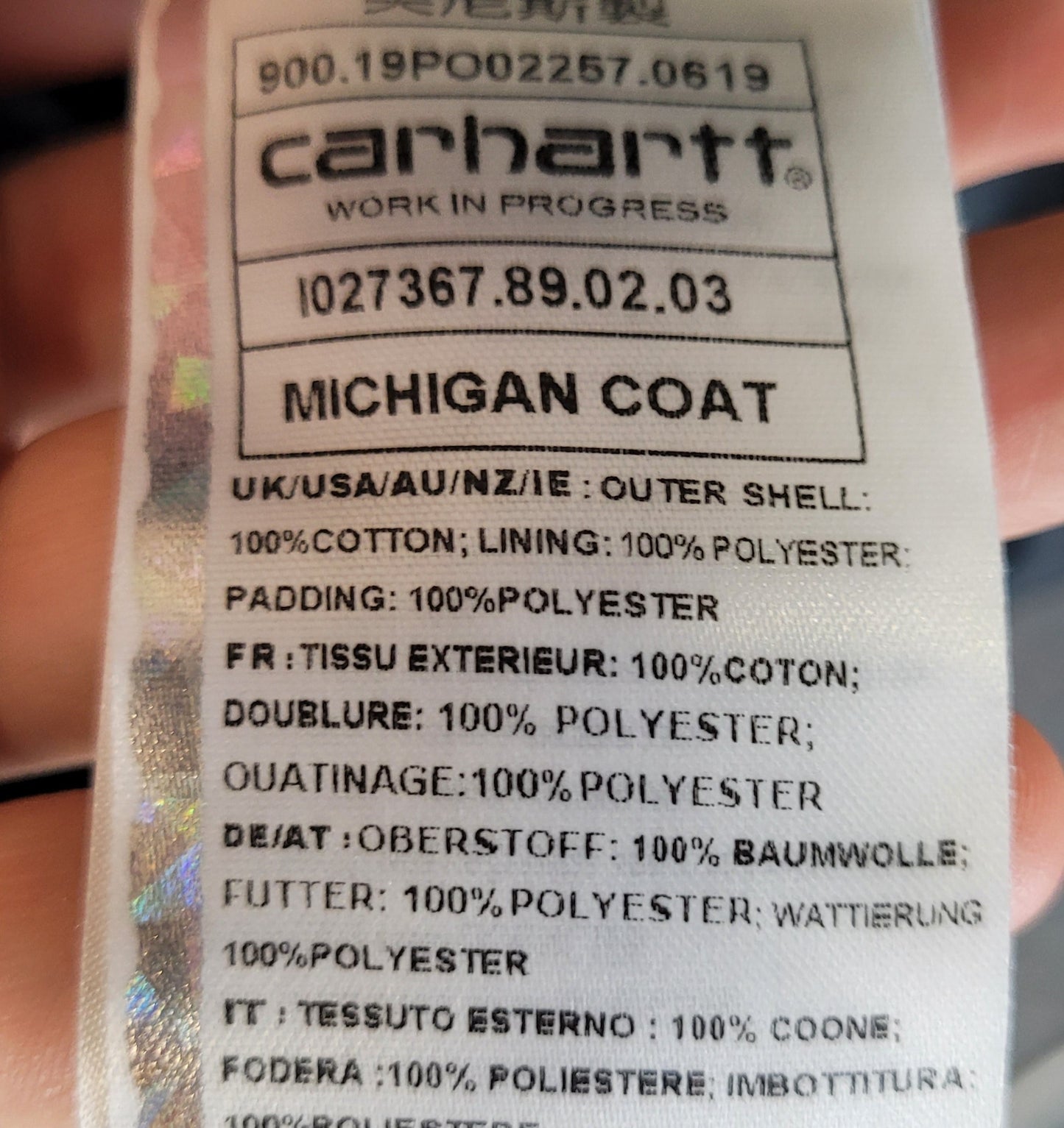Cord Jacke Carhartt Michigan Coat (M Herren) gefütterter Hemdmantel - wanderlich.com