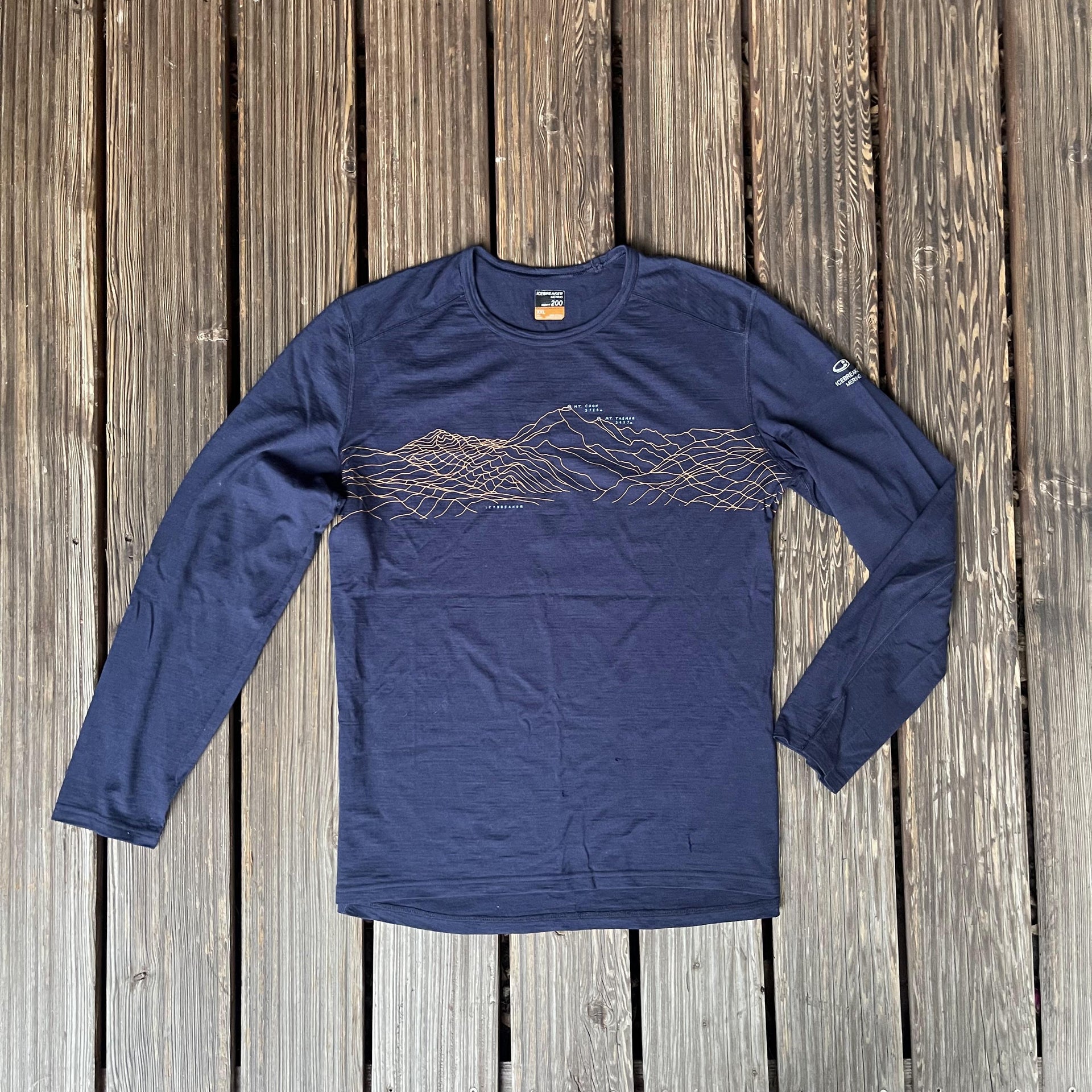 Longsleeve von Icebreaker Merino (XXL Herren) dunkelblau  