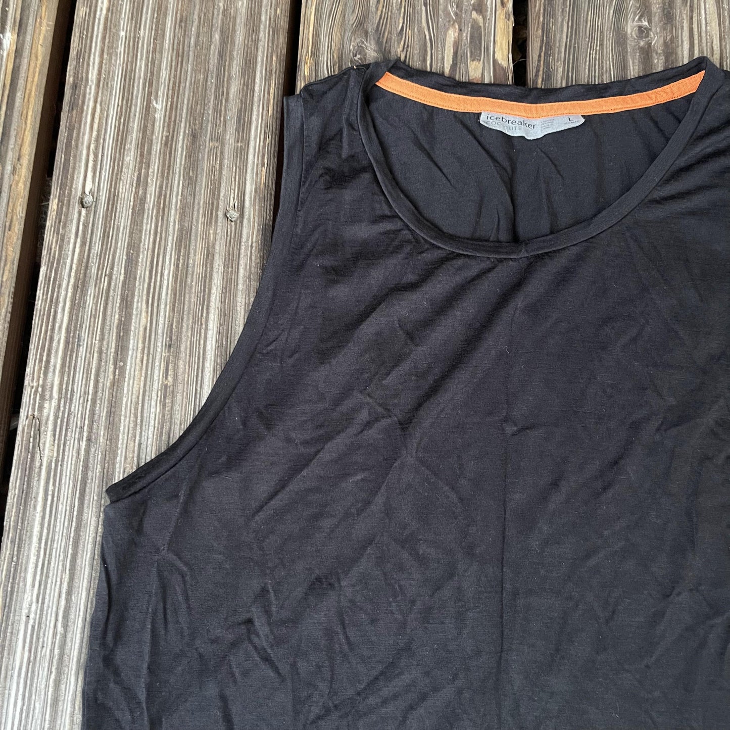 Tank-Top von Icebreaker Merino (L Damen) Sport Shirt schwarz