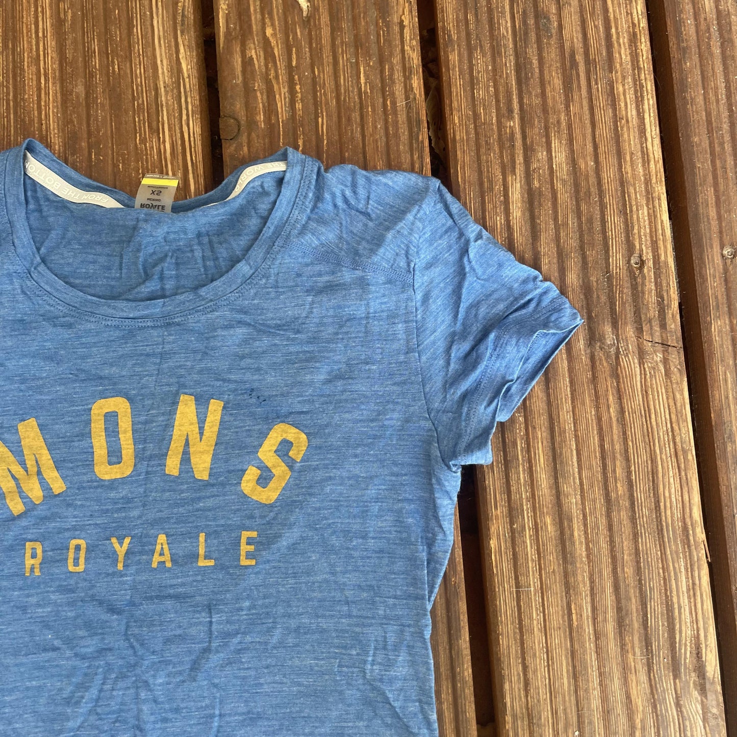 Merinowolle T-Shirt von Mons Royale Ultra Cool (XS Damen) blau