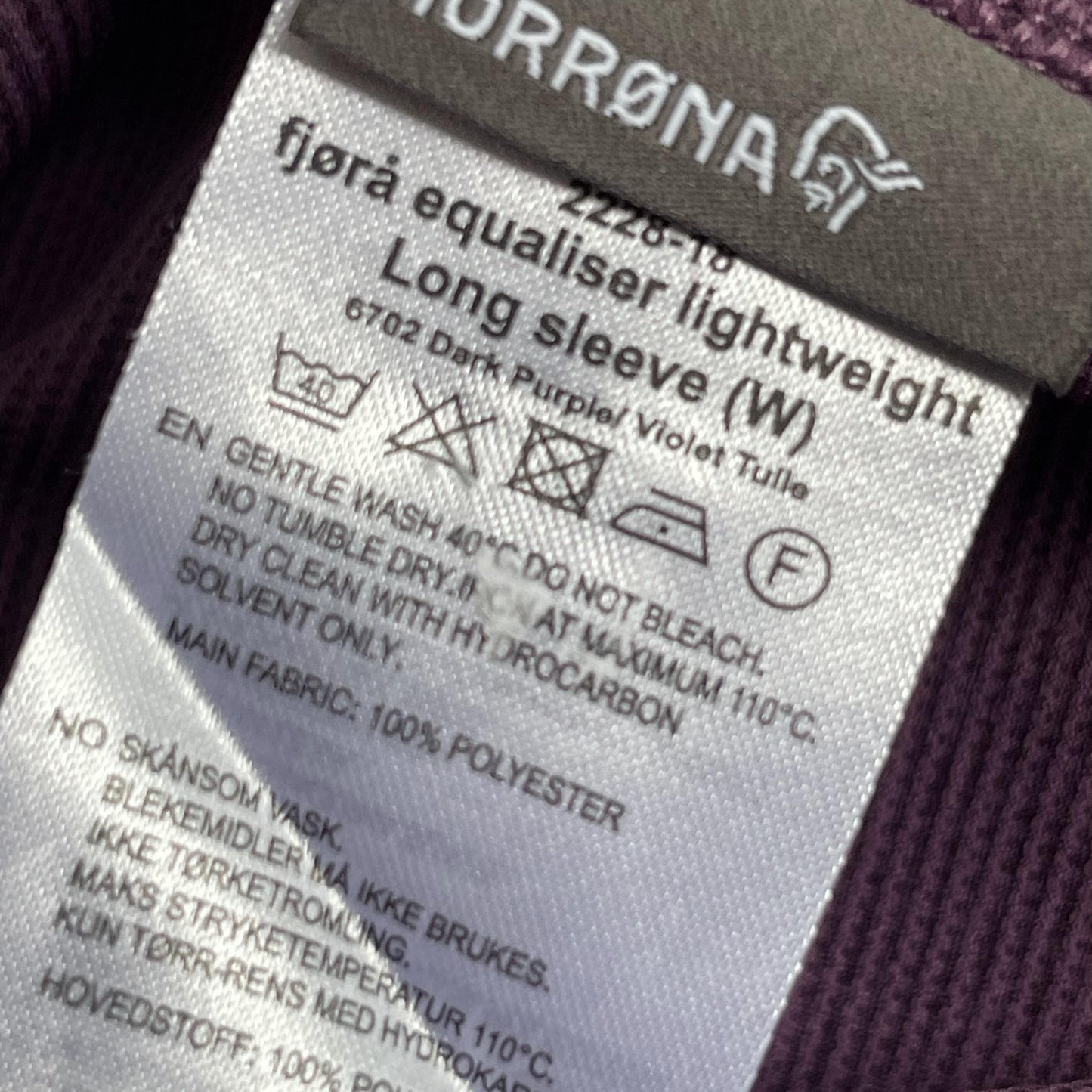 Technisches Langarm Shirt von Norrona (Damen L) Lila und grün