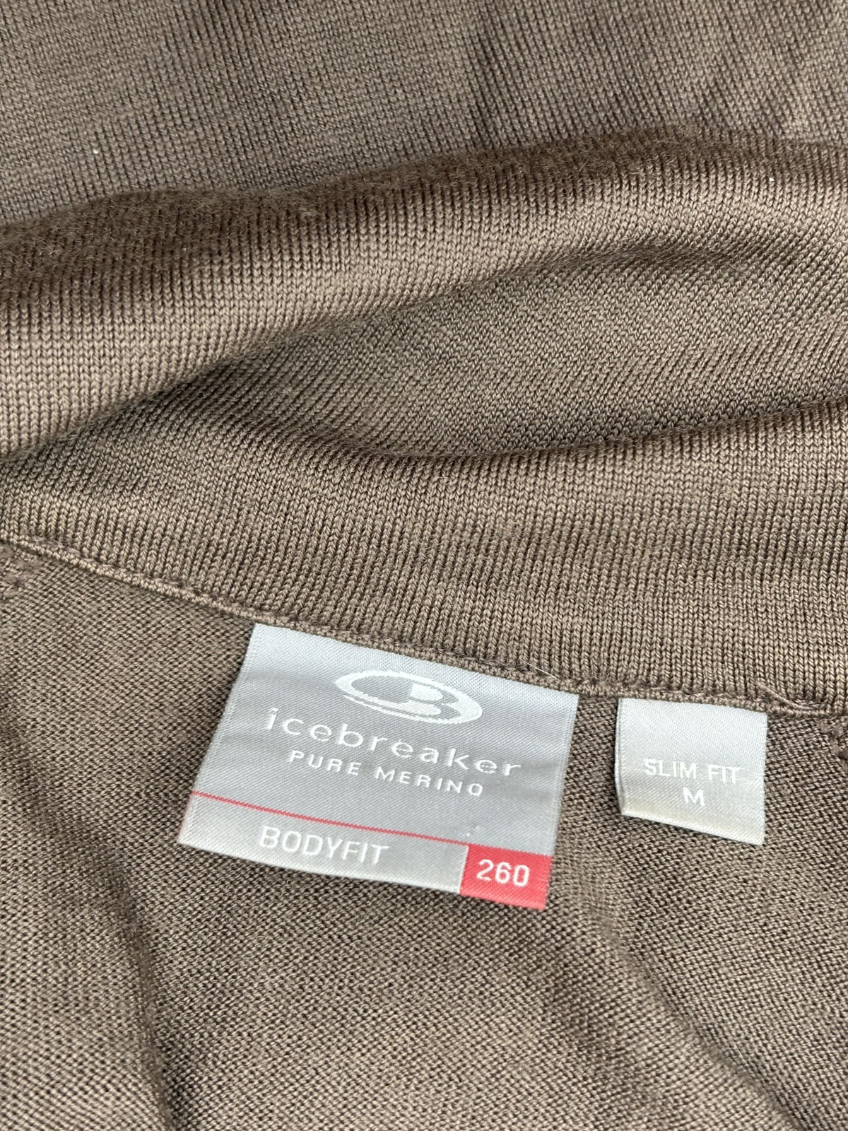 Merino 200 Longsleeve Icebreaker (Herren M) Neck Zip grau rot