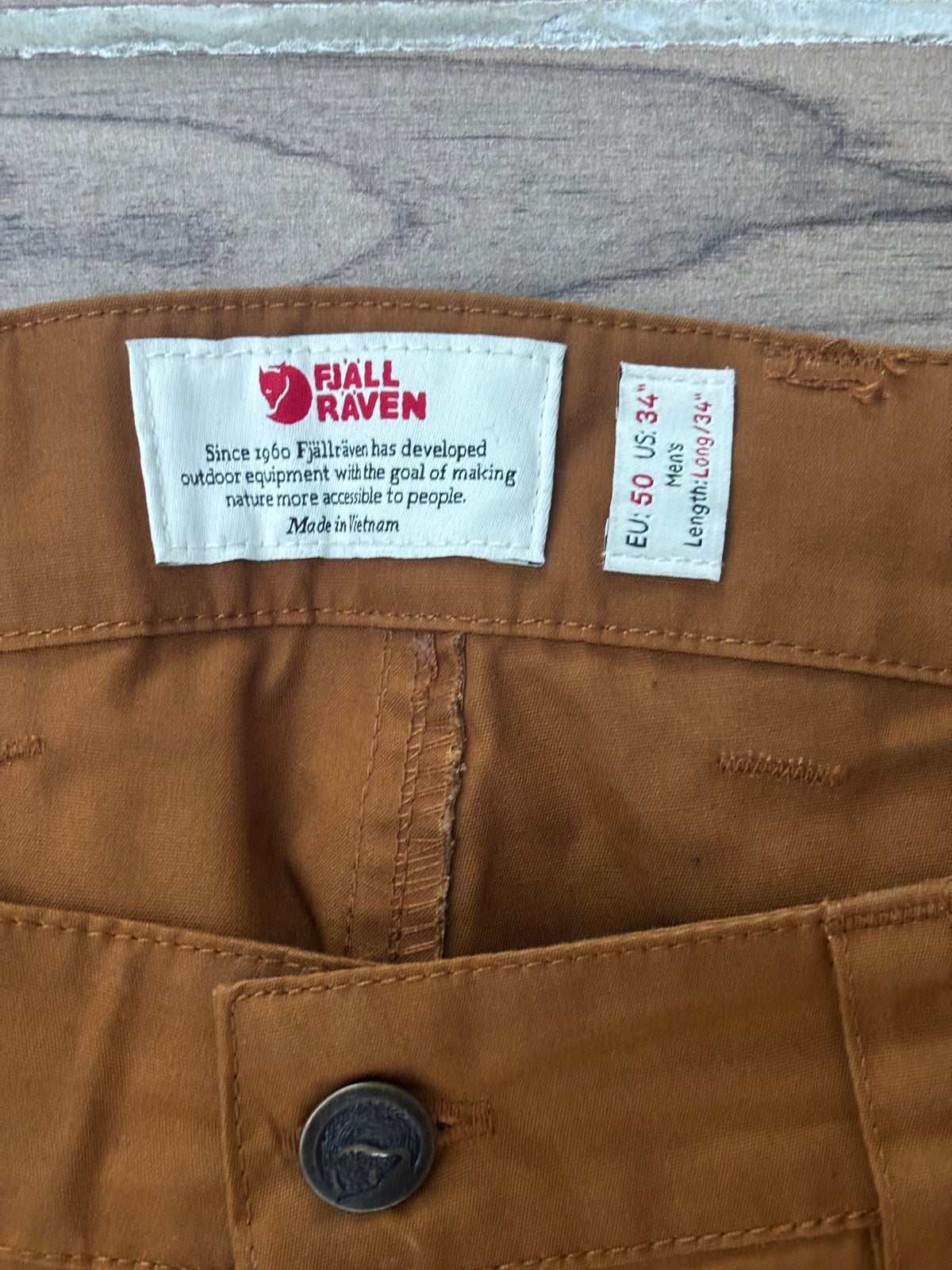 Hose Fjällräven Vidda (L Herren) G-1000 braun