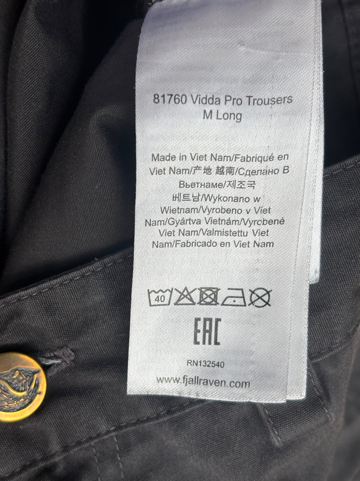Hose Fjällräven Vidda (M-L Herren) G-1000 grau