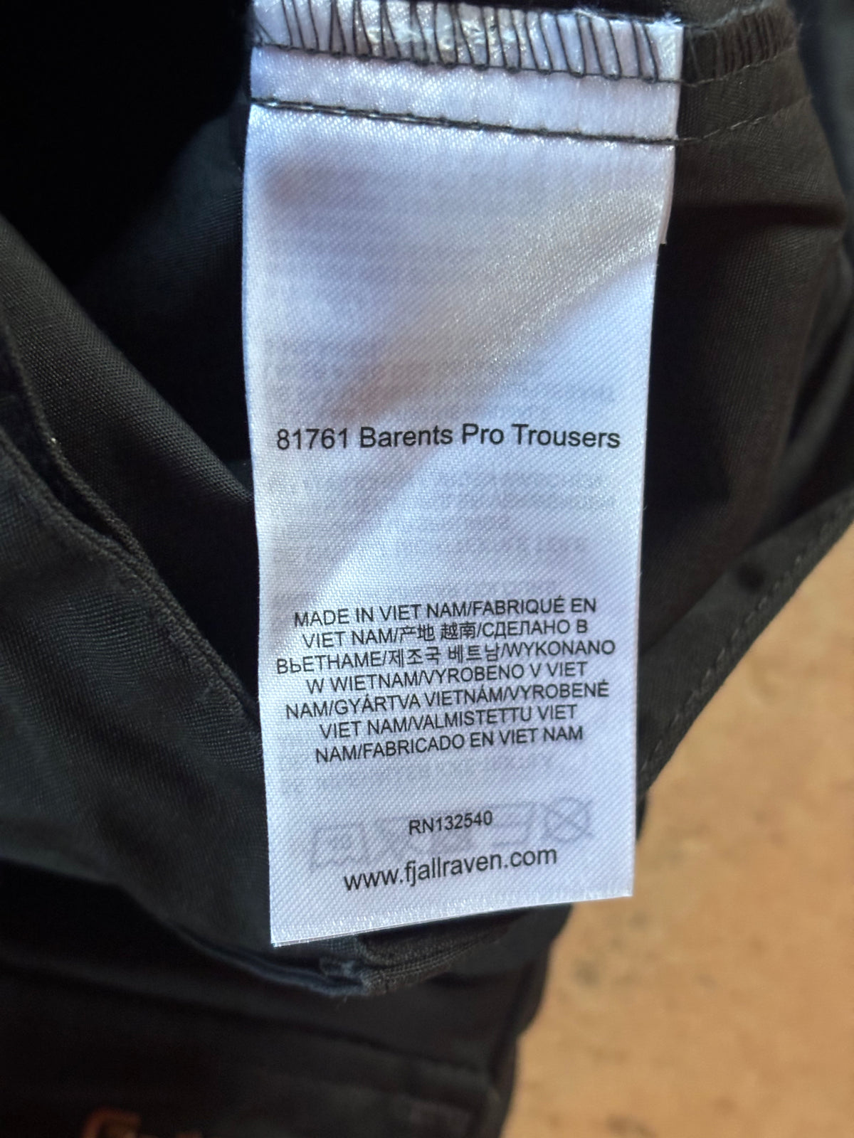 Fjällräven Barents Pro Hose (XS Herren) schwarz