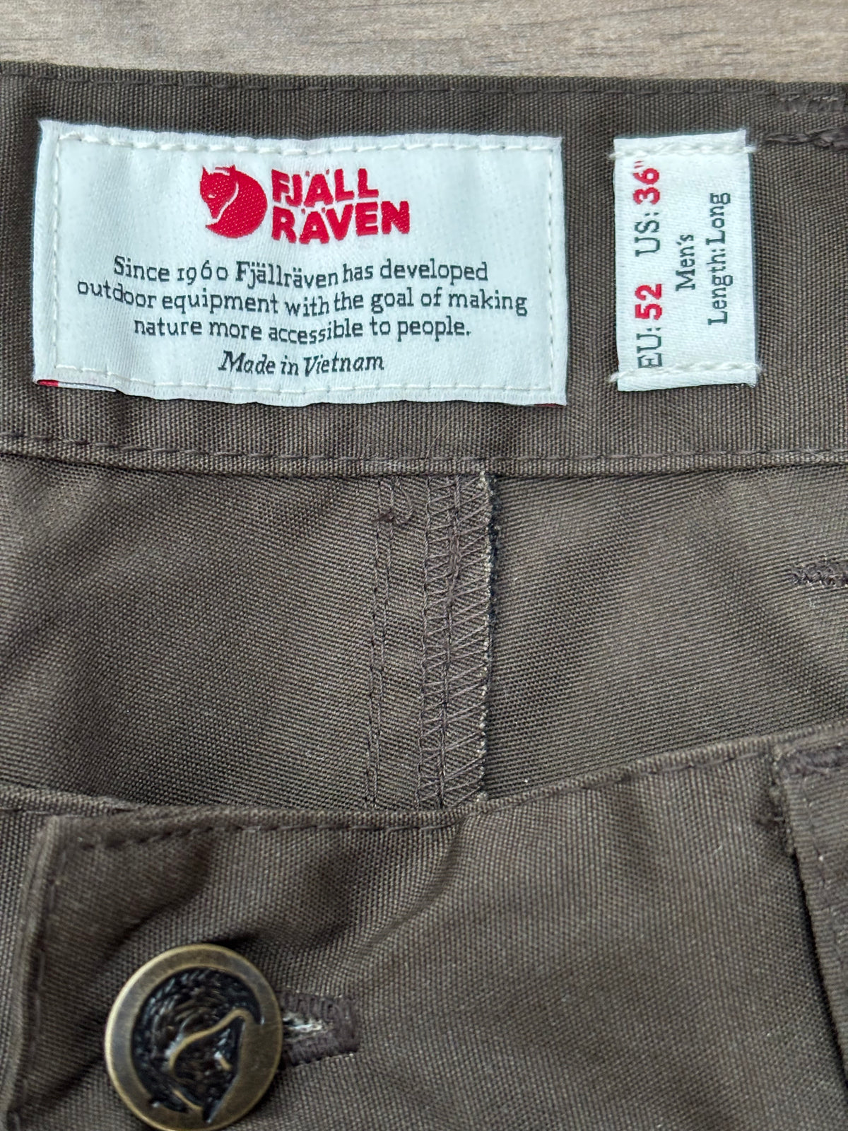 Hose Fjällräven Barents Pro (XL Herren) schwarz braun