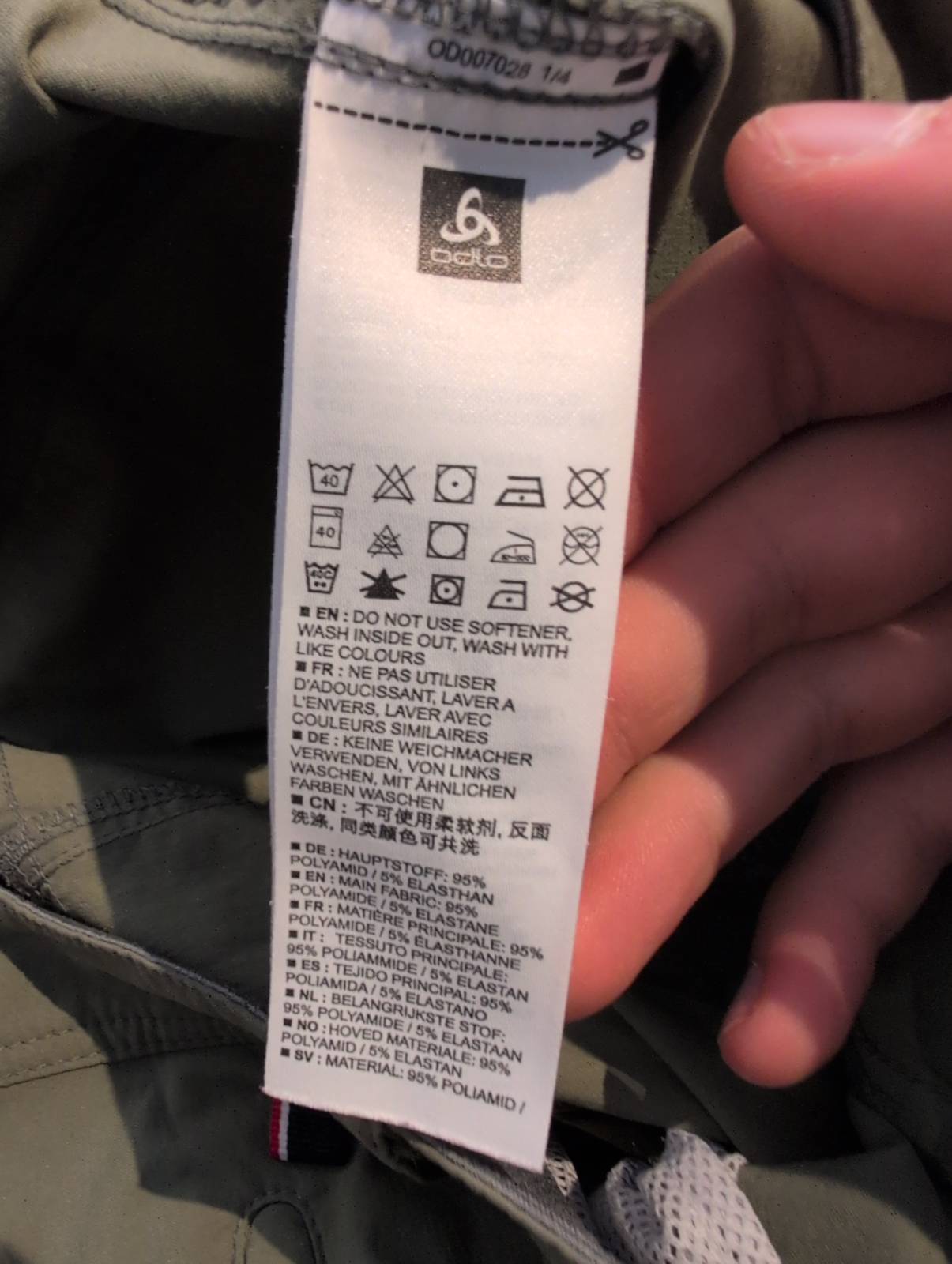 Leichte Outdoor Hose von Odlo (XL : 44 Damen) Olive grün - wanderlich.com