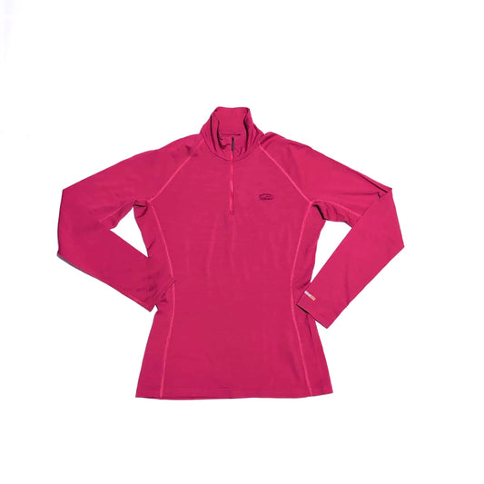 Merino Langarmshirt von Icebreaker (M Damen) Zip Longsleeve pink