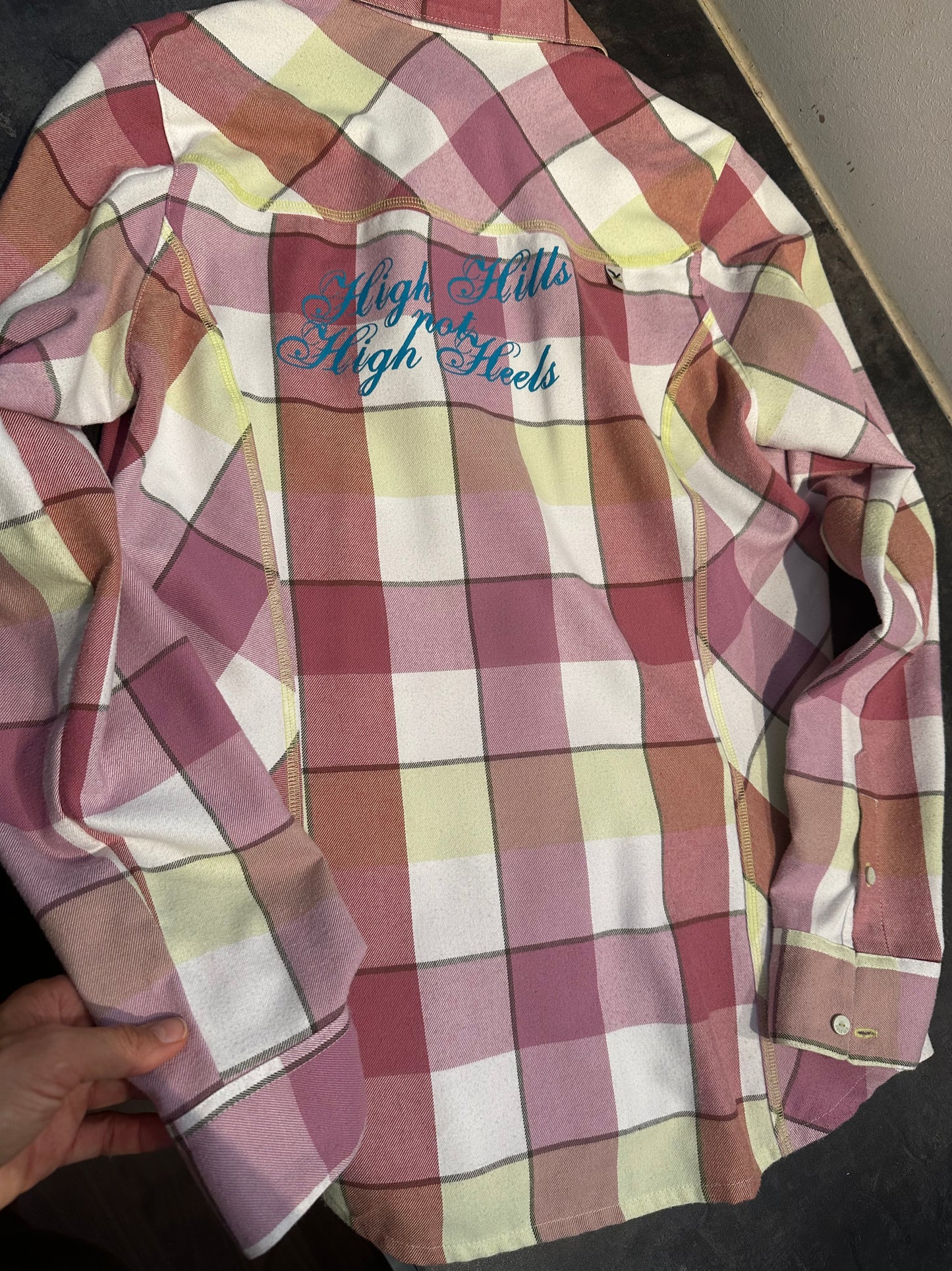 Flanell Hemd Salewa (S / M) Polarlite weiß rosa kariert
