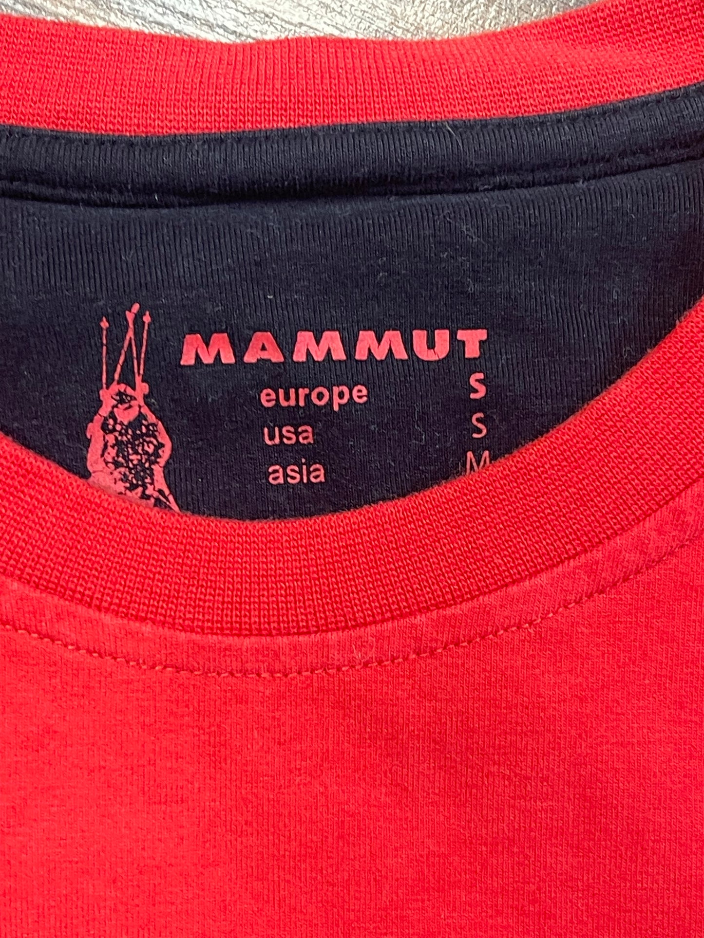Mammut Longsleeve Herren S / Langarmshirt Baumwolle rot