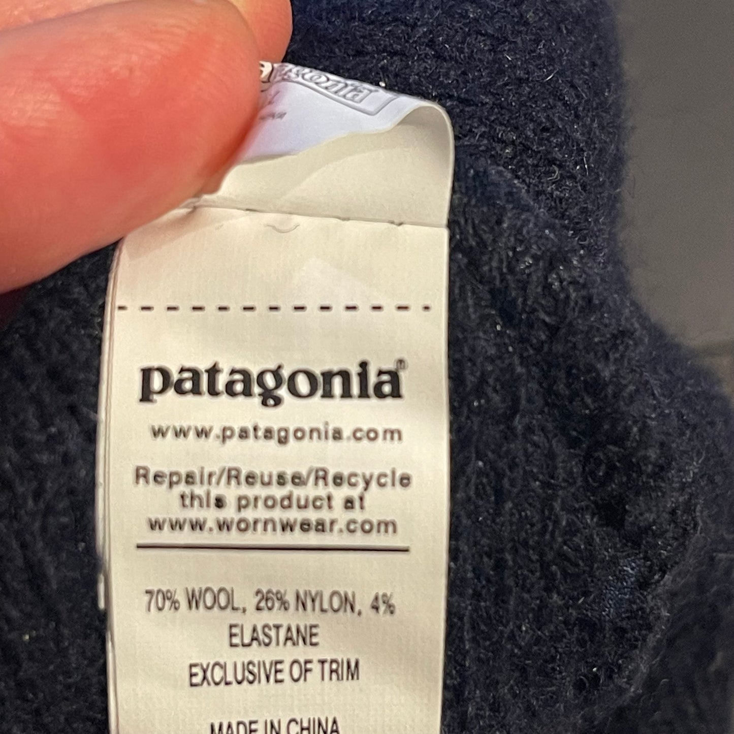 Patagonia Mütze Wolle Einheitsgröße marineblau
