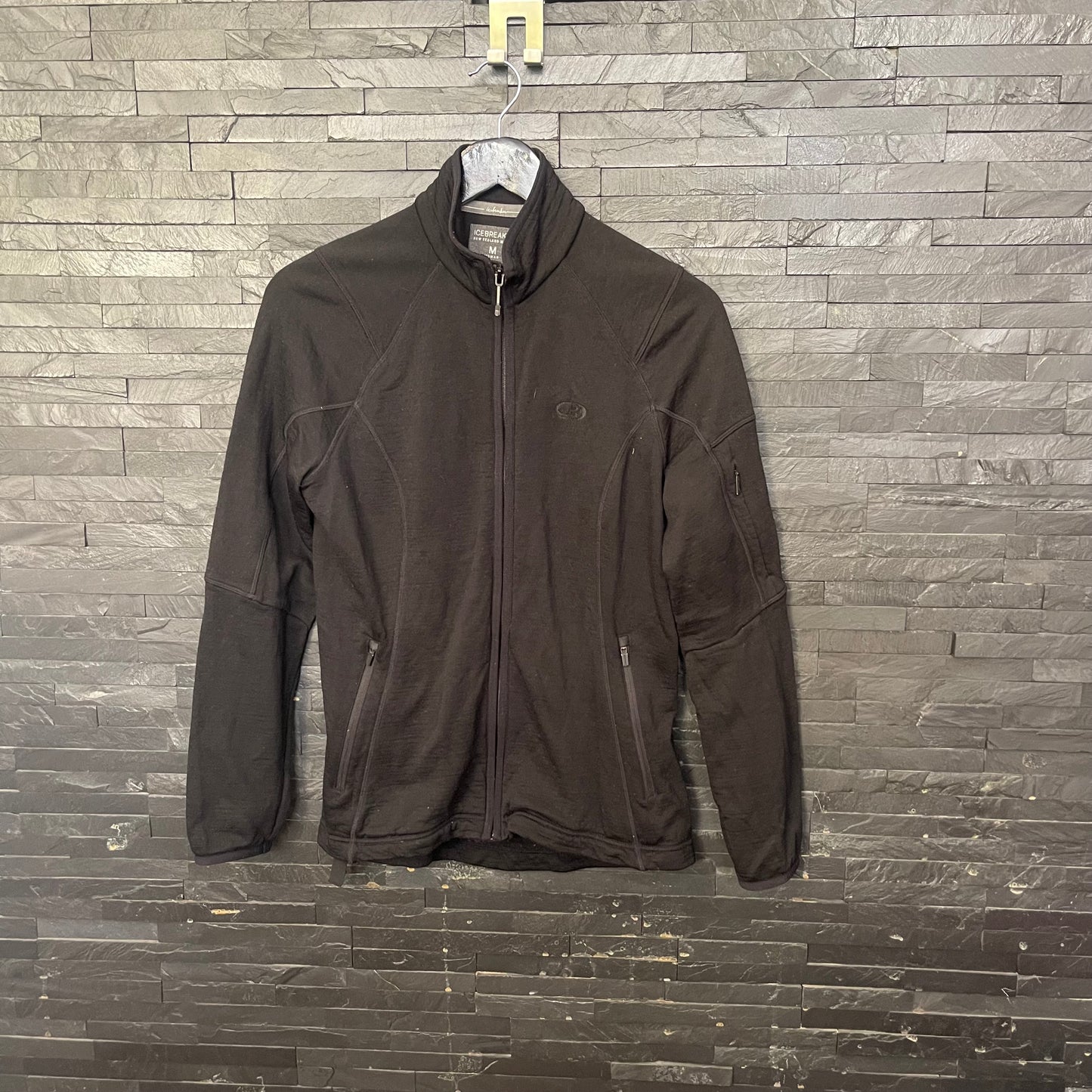 Warme Merino Zipper Jacke von Icebreaker (M Damen) schwarz