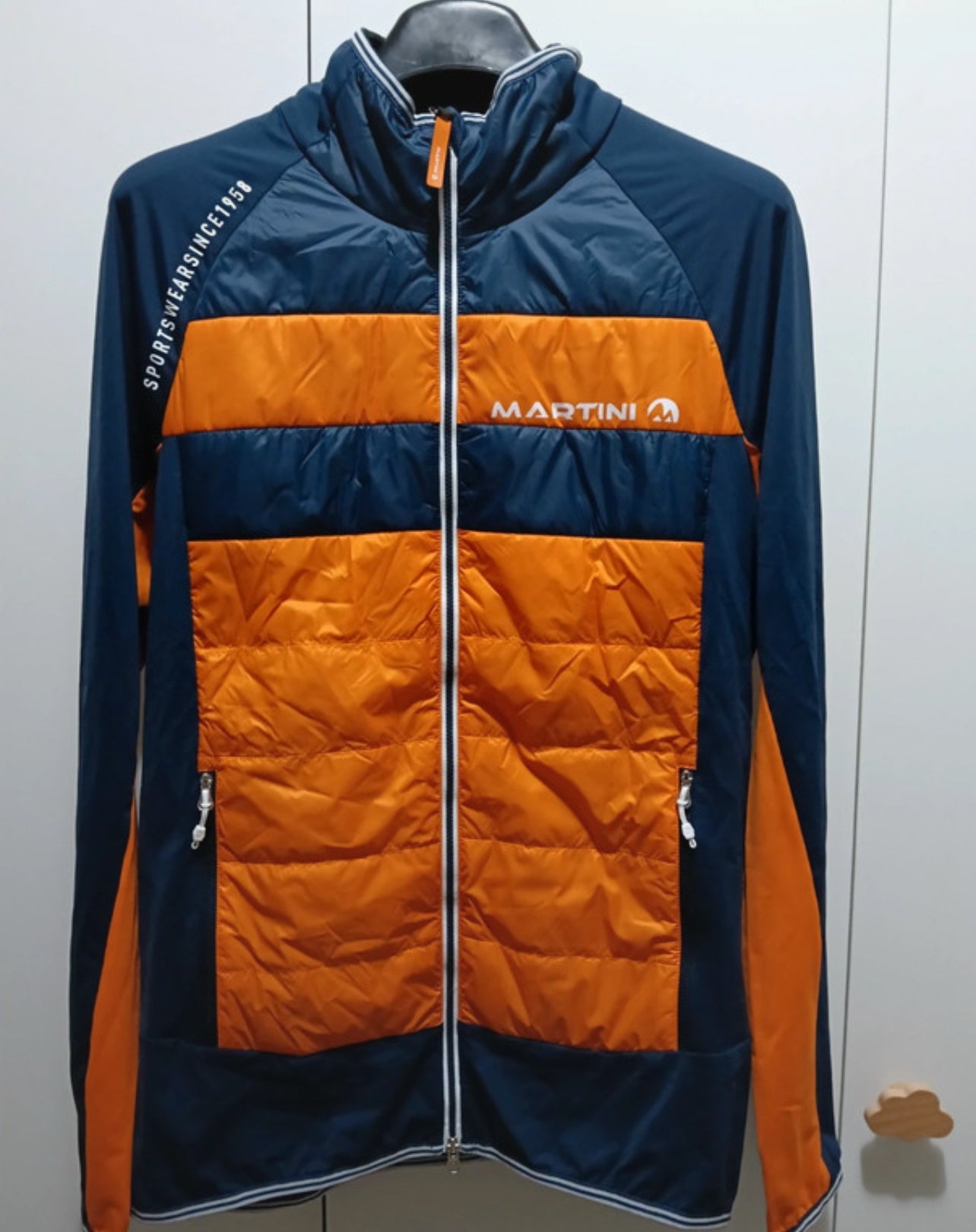 Hybride Jacke von Martini (M Herren) Primaloft + Stretch orange dunkelblau