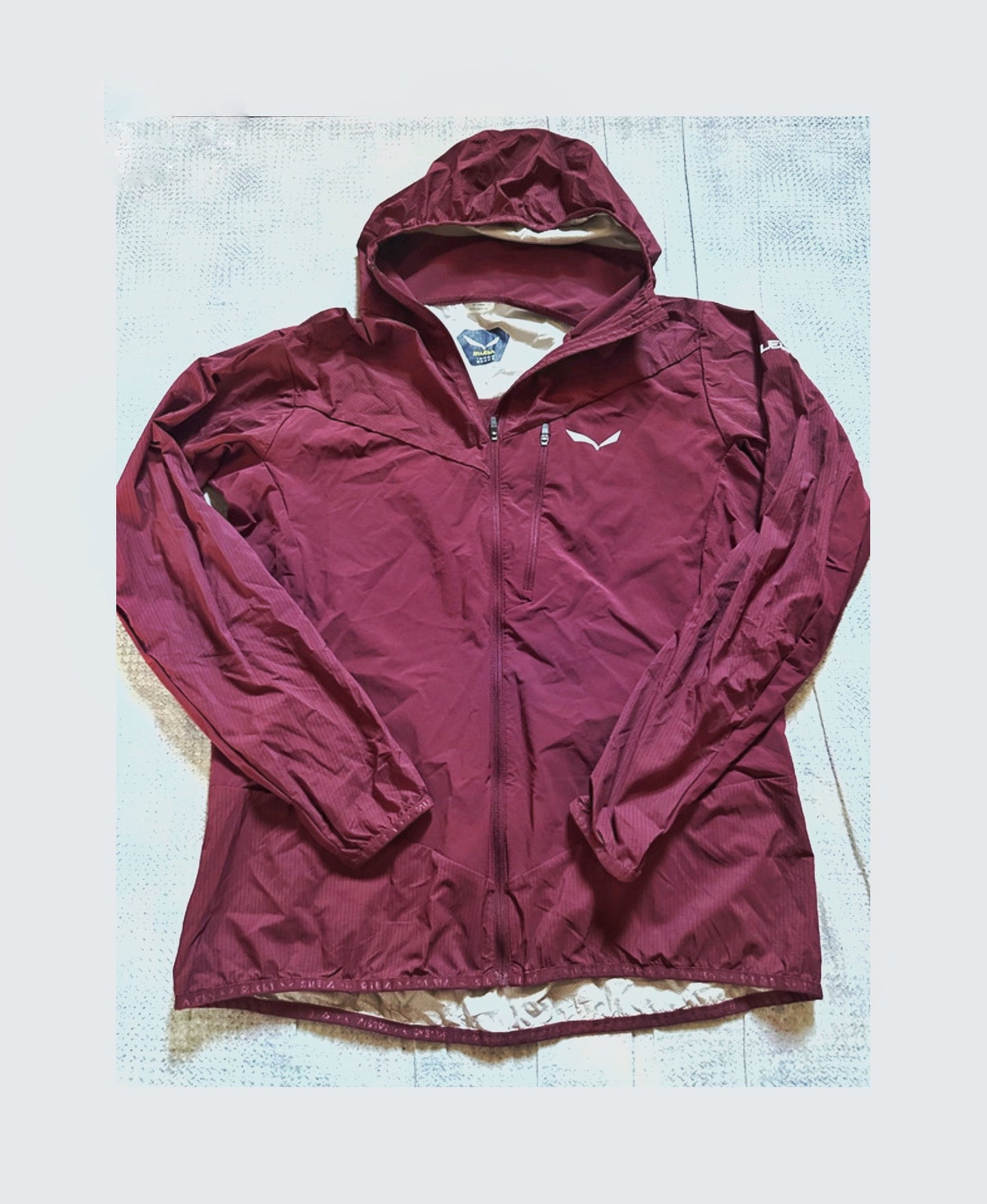 Hybride Regen Jacke von Salewa (XL Damen) ultraleicht bordeaux