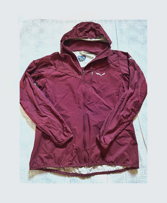 Hybride Regen Jacke von Salewa (XL Damen) ultraleicht bordeaux