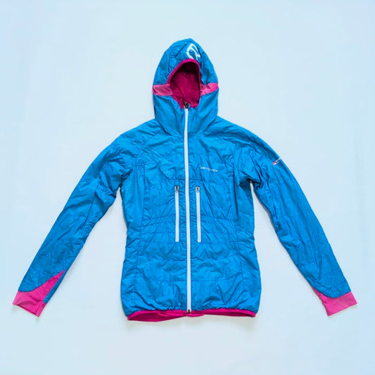 Wolle / Daunen Jacke von Ortovox (S Damen) blau mit Kapuze