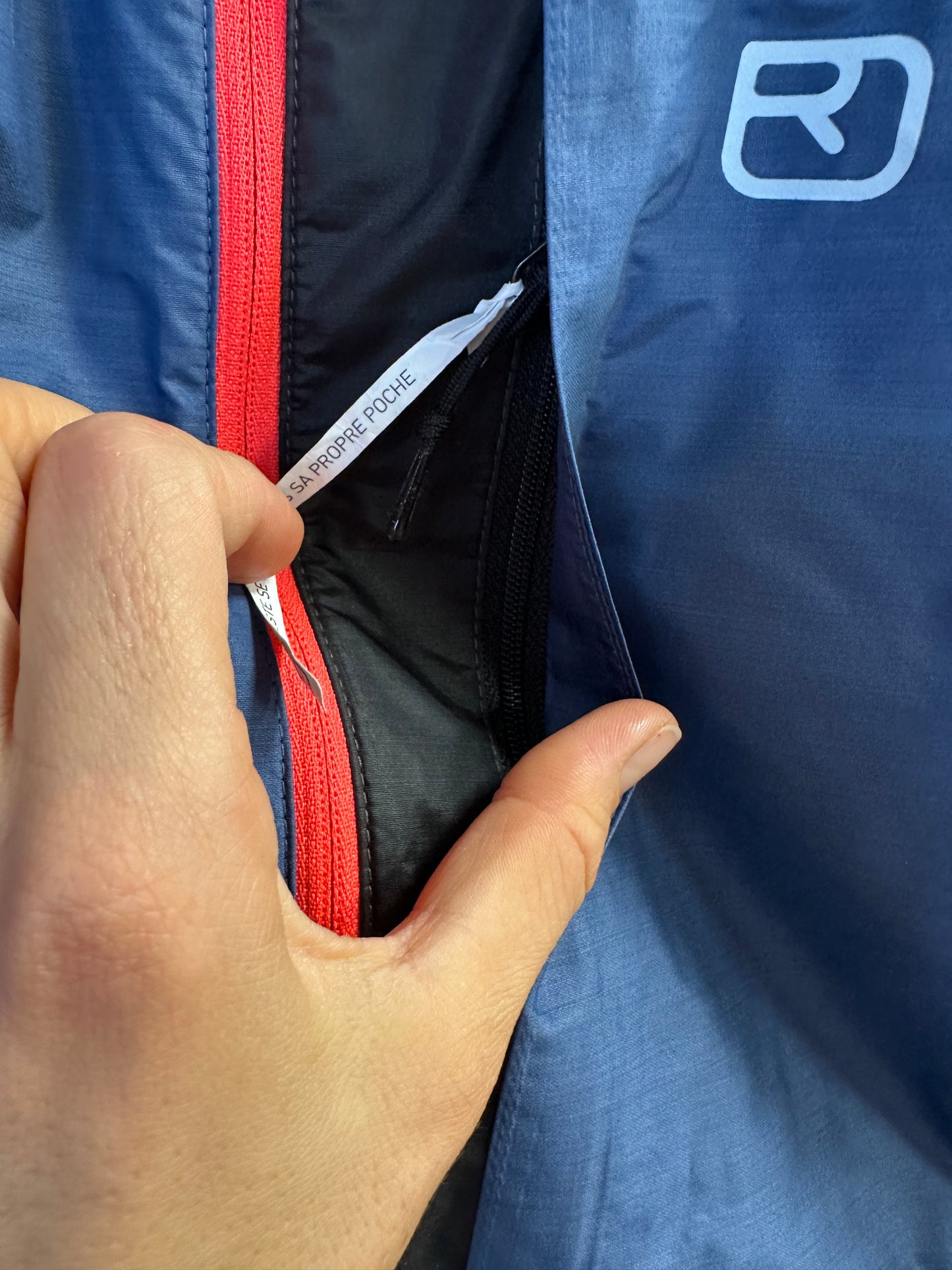 Ultraleichte Regen Jacke Ortovox (XL Damen) Merino inside blau schwarz
