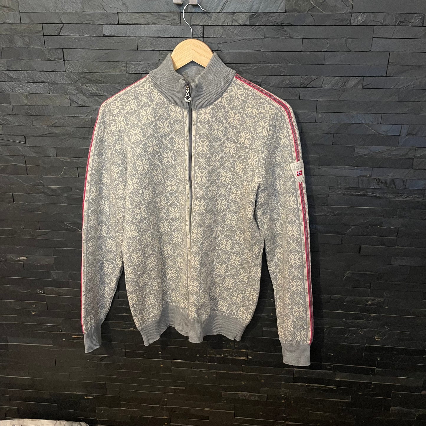 Merino Jacke von Dale of Norway (XL Damen) weiß grau