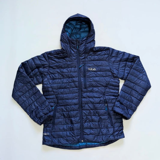 Daunen Jacke von Rab (L Herren) Kapuze wasserabweisend blau