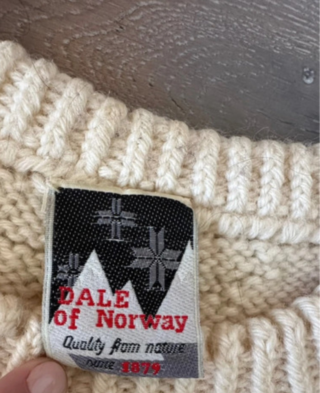 Strick Pullover von Dale of Norway XL weiß 100% Schurwolle