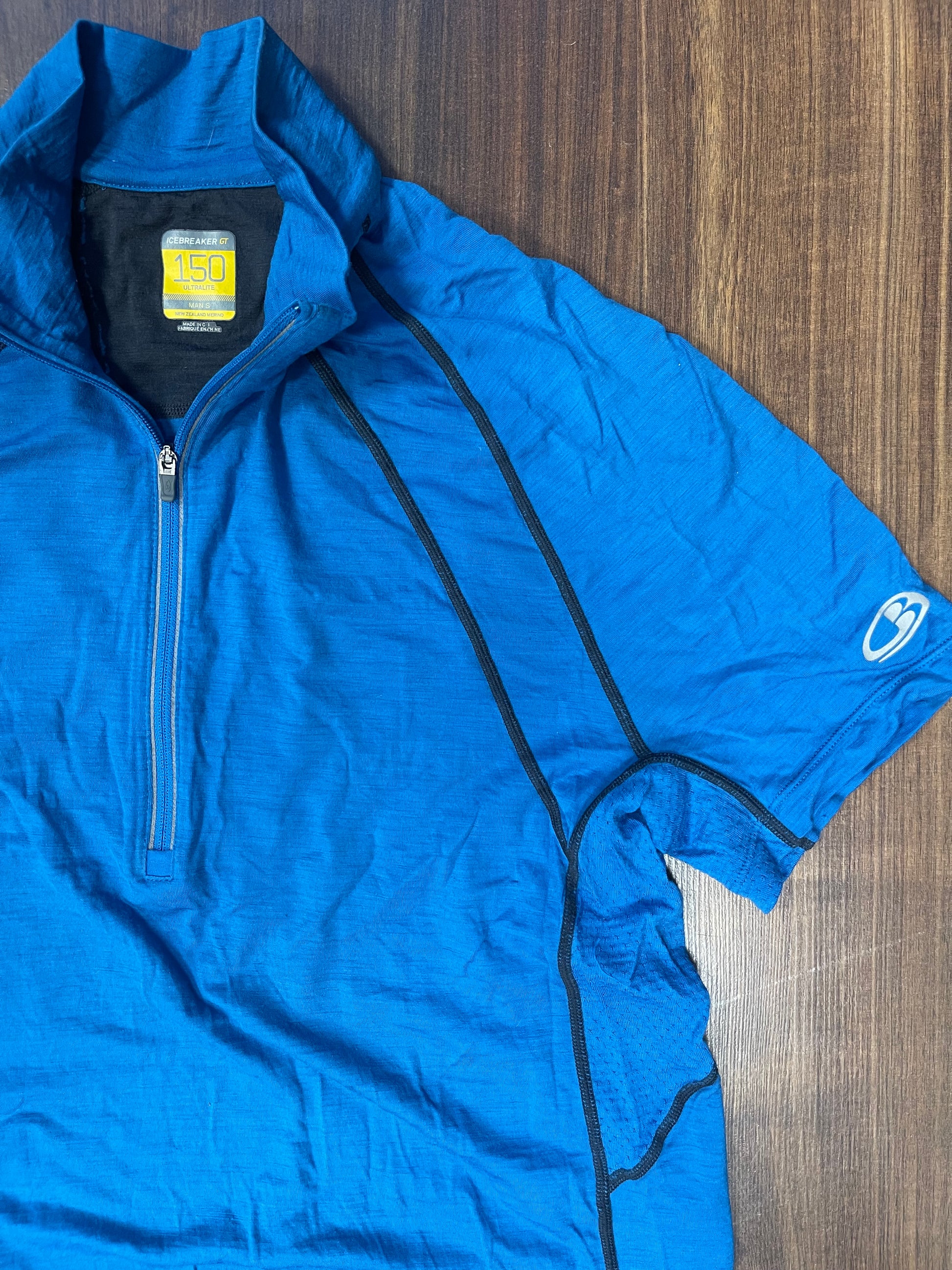 Half Zip T-Shirt von Icebreaker Merino GT 150 (S Herren) blau - wanderlich.com