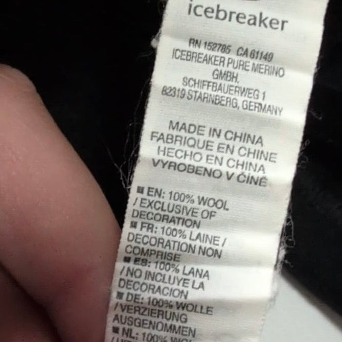 Merino 200 Longsleeve Icebreaker (M Damen) schwarz