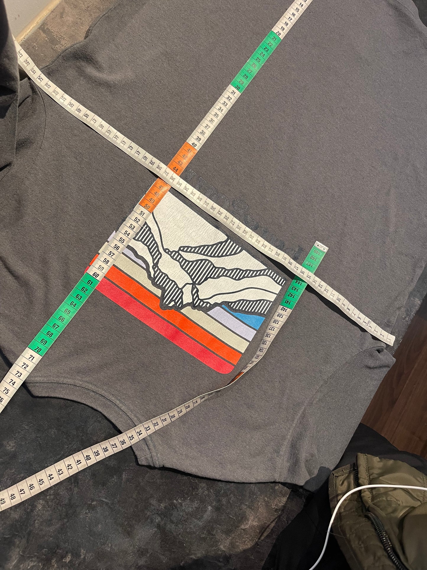 Longsleeve Patagonia (M Herren) Rückenprint Bio-Baumwolle grau