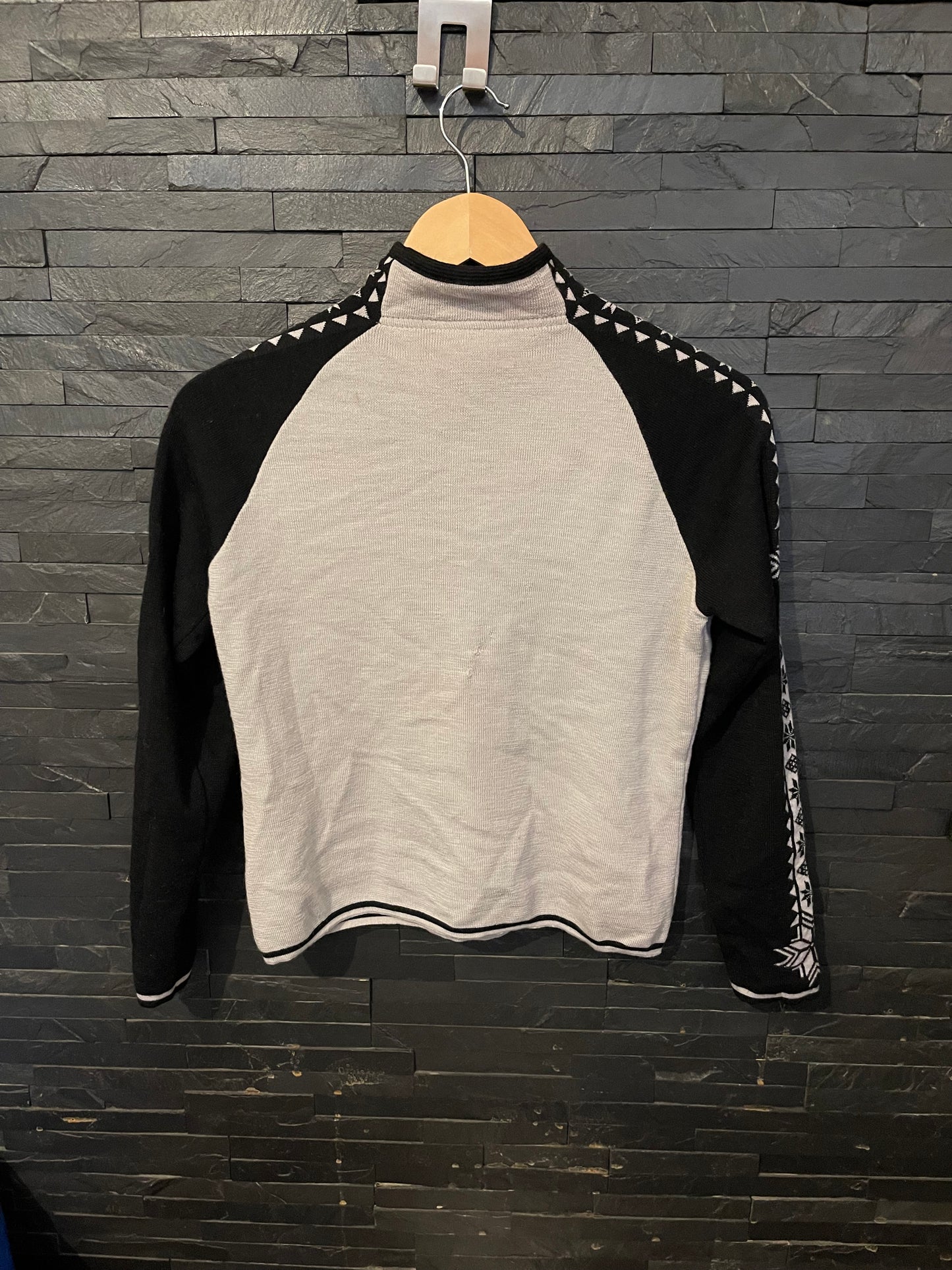 Wollpullover von Dale of Norway (S Damen) neck zip grau schwarz