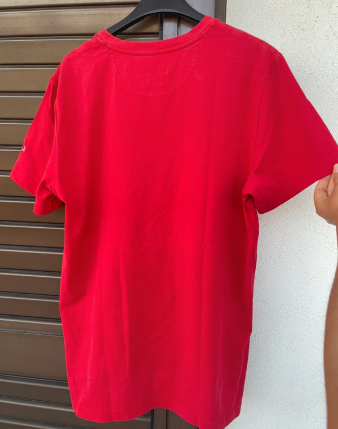 Mammut T-Shirt (Herren L) Baumwolle rot mit Brustprint