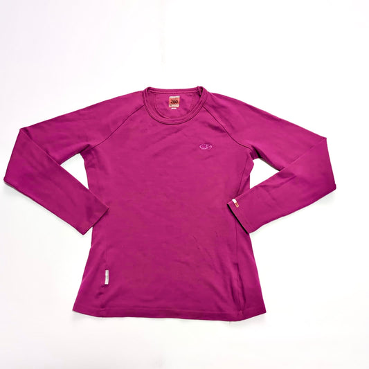 Longsleeve Icebreaker ( M Damen ) Merino 200 Baselayer Magenta pink