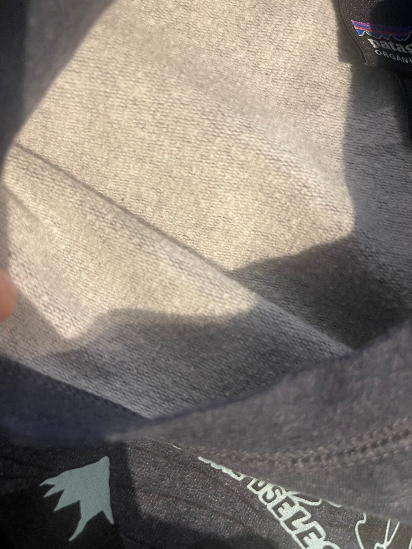 Pullover Patagonia (M Herren) Brustprint Bio-Baumwolle grau