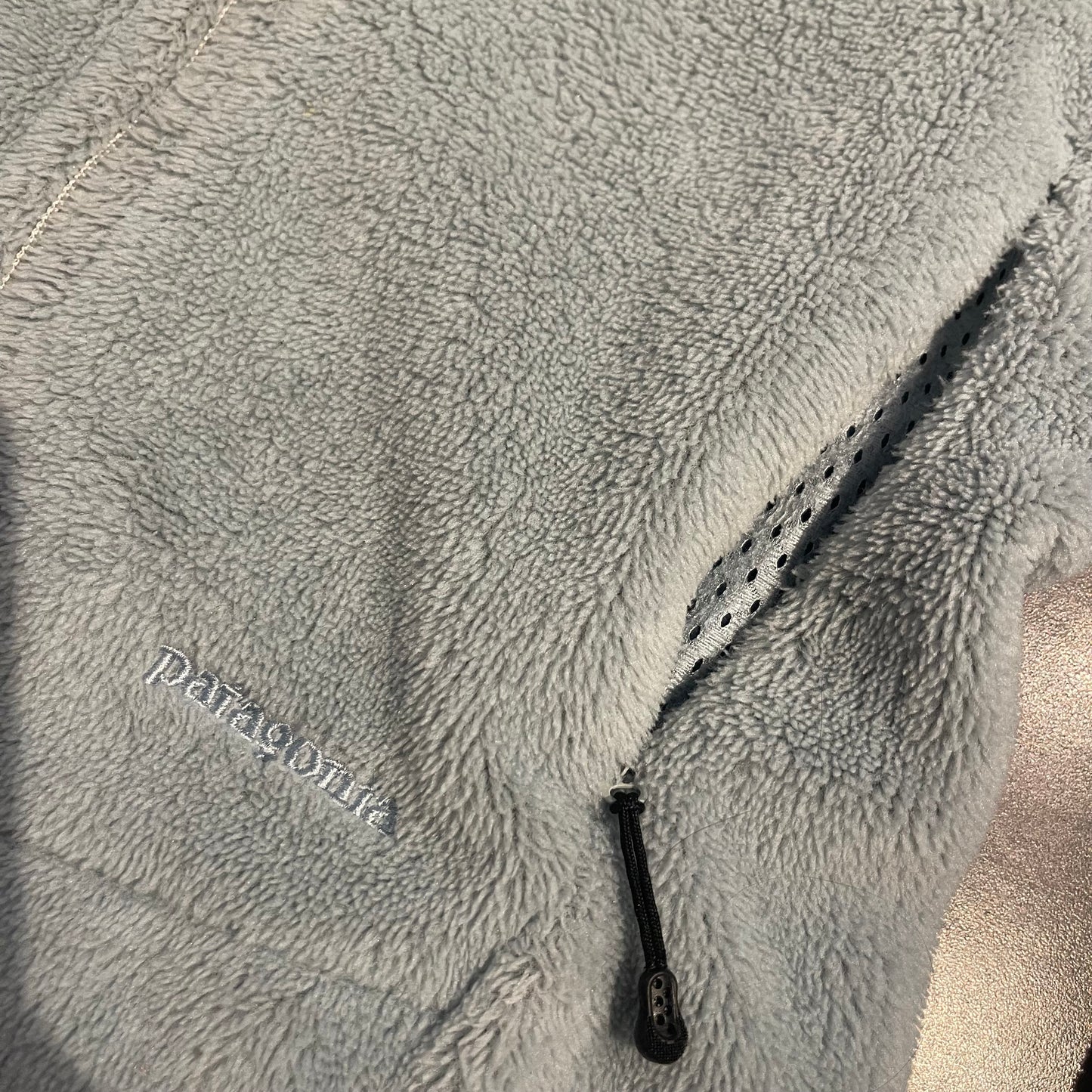 Warme Patagonia Fleece Jacke ( S Damen) Pile Optik hellblau