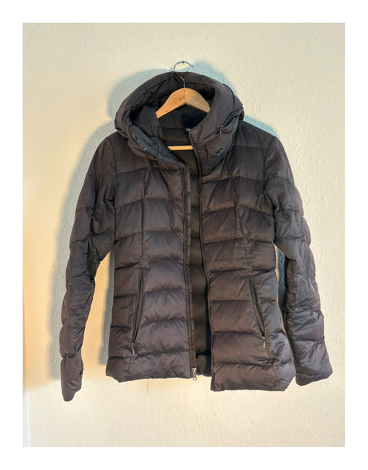 Patagonia Daunen Jacke (XS-S Damen) wasserabweisend Kapuze schwarz