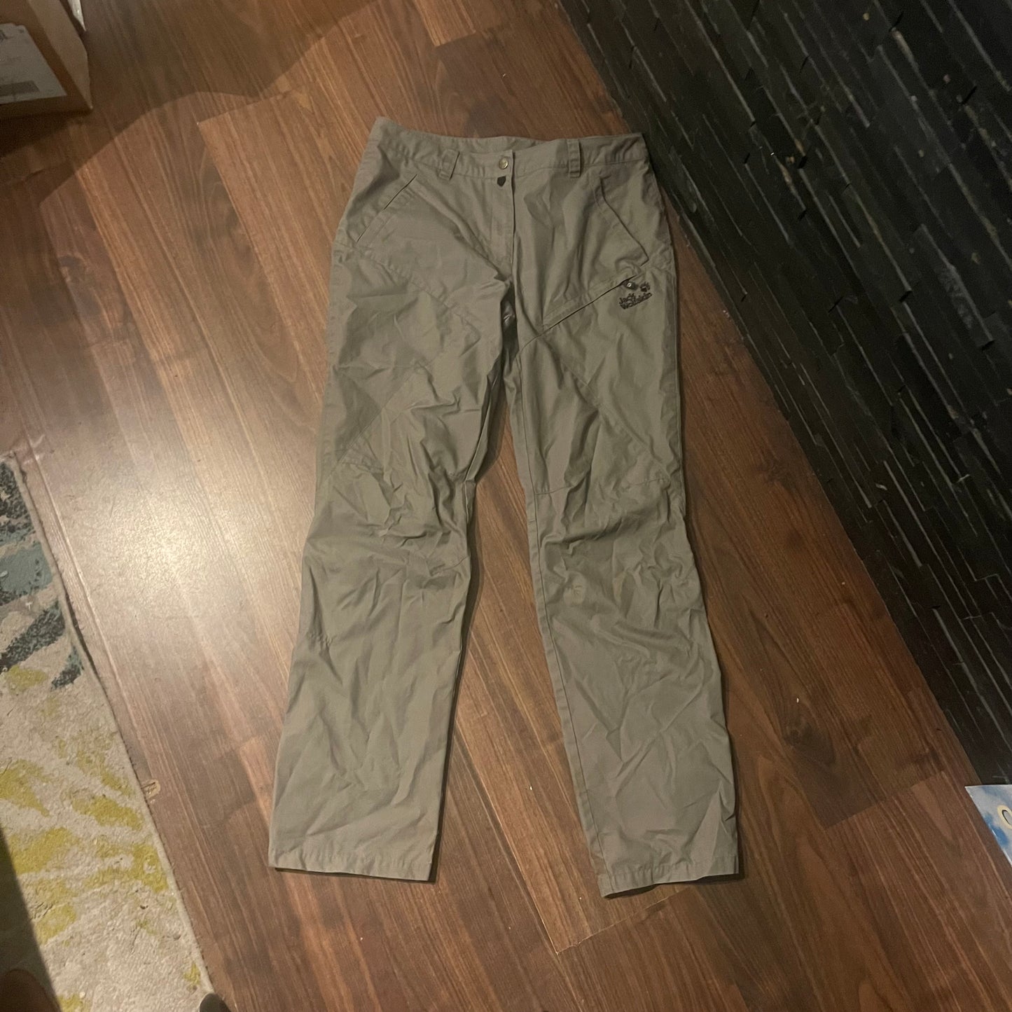 Outdoor Hose (L Damen) von Jack Wolfskin wasserabweisend mit Baumwolle khaki