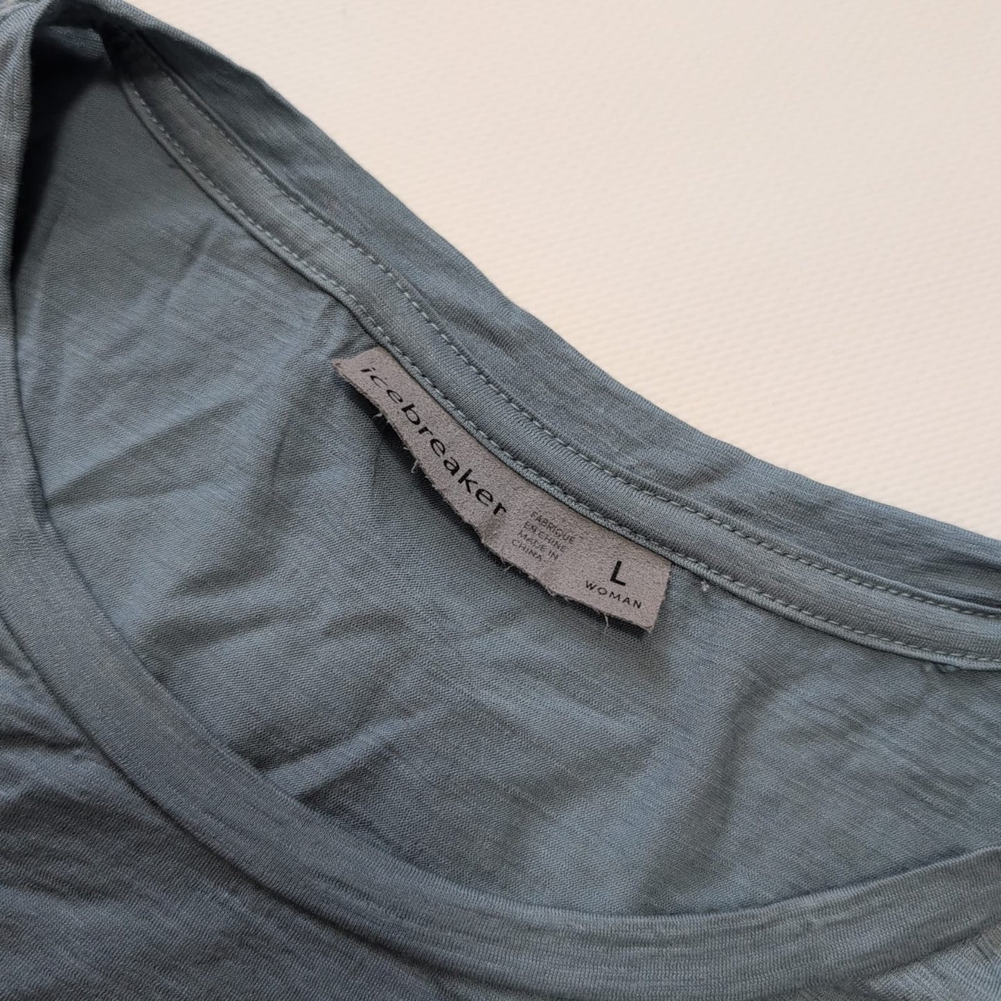 T-Shirt von Icebreaker Merino (L Damen) grau Print