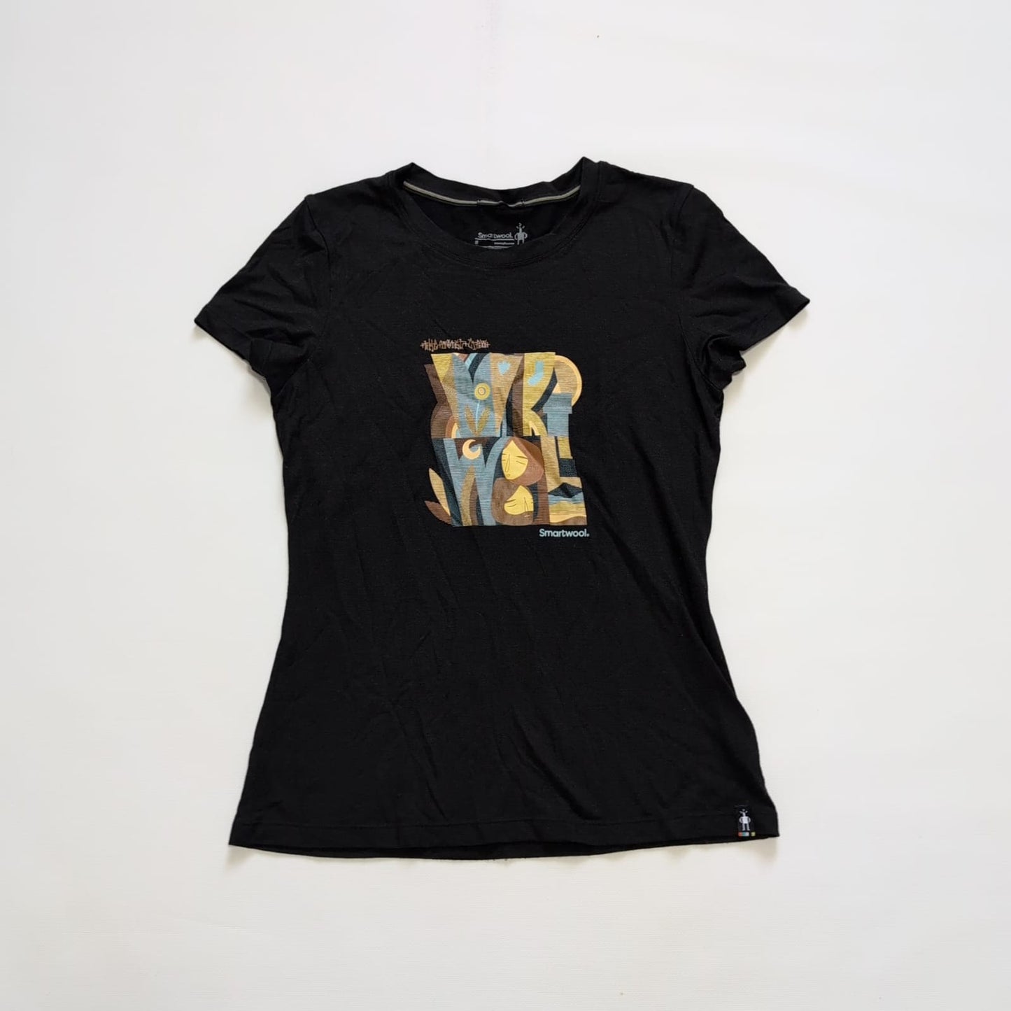 T-Shirt von Smartwool Merino (S Damen) schwarz Print